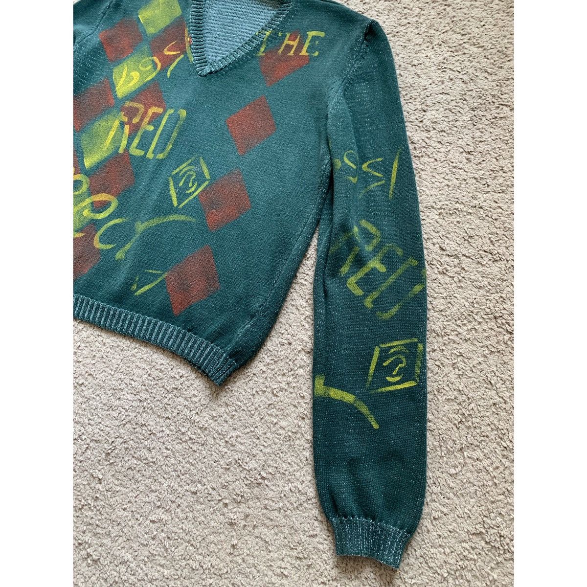 Vintage Vintage Argyle V Neck Sweater Size US M / EU 48-50 / 2 - 4 Thumbnail