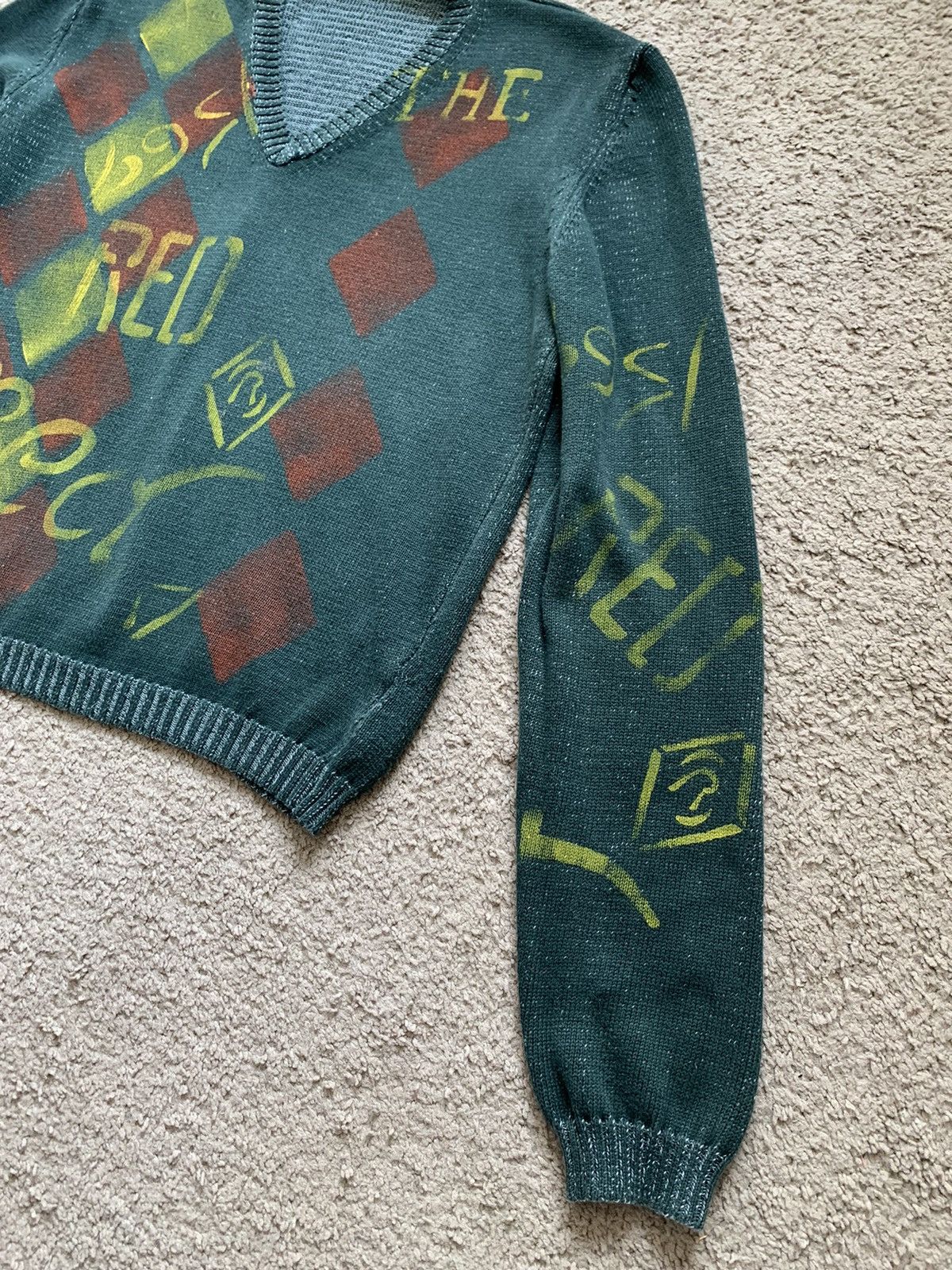 Vintage Vintage Argyle V Neck Sweater Size US M / EU 48-50 / 2 - 16 Thumbnail