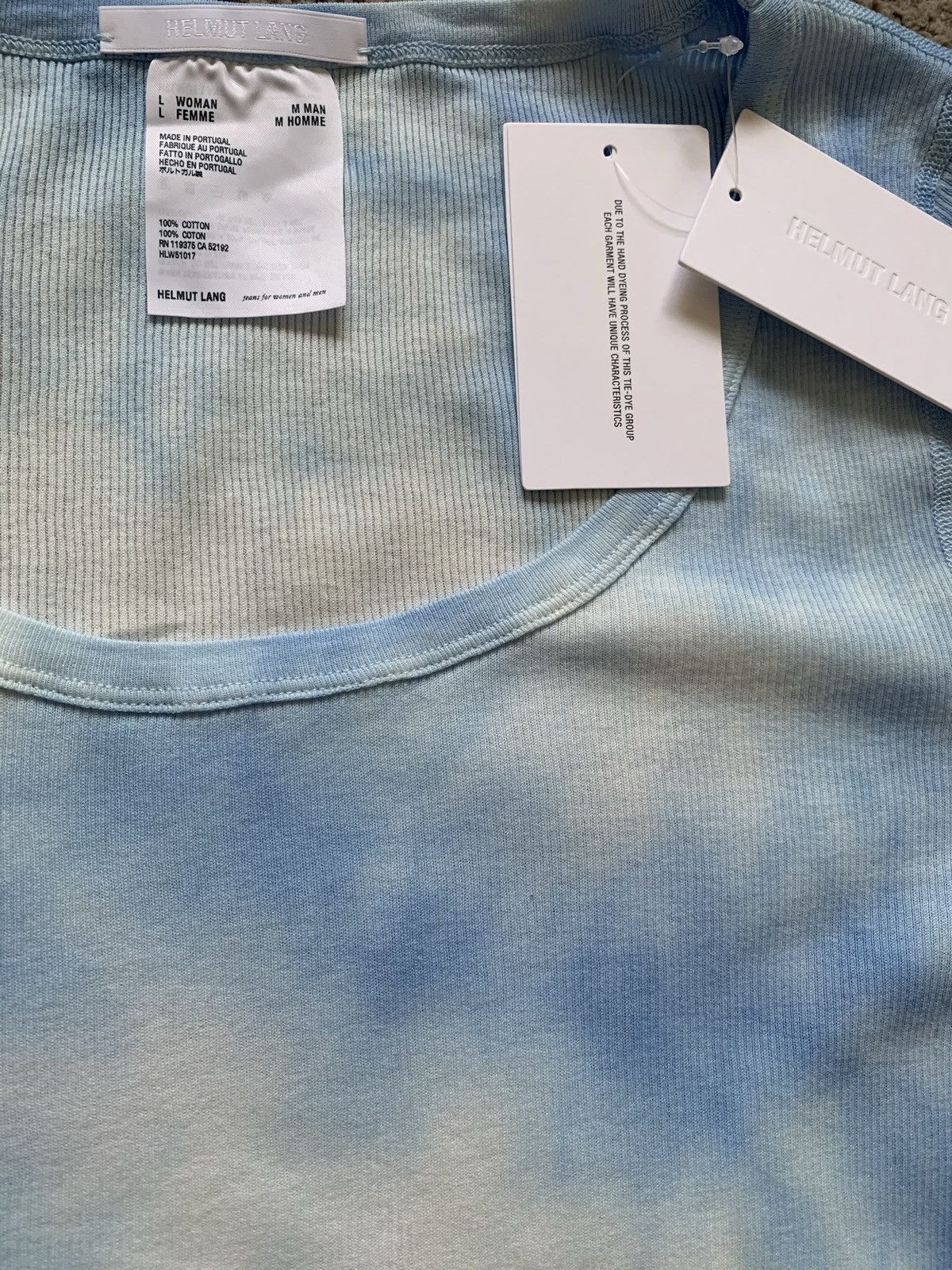 Helmut Lang HELMUT LANG LOGO TIE DYE TOP Size L / US 10 / IT 46 - 13 Thumbnail