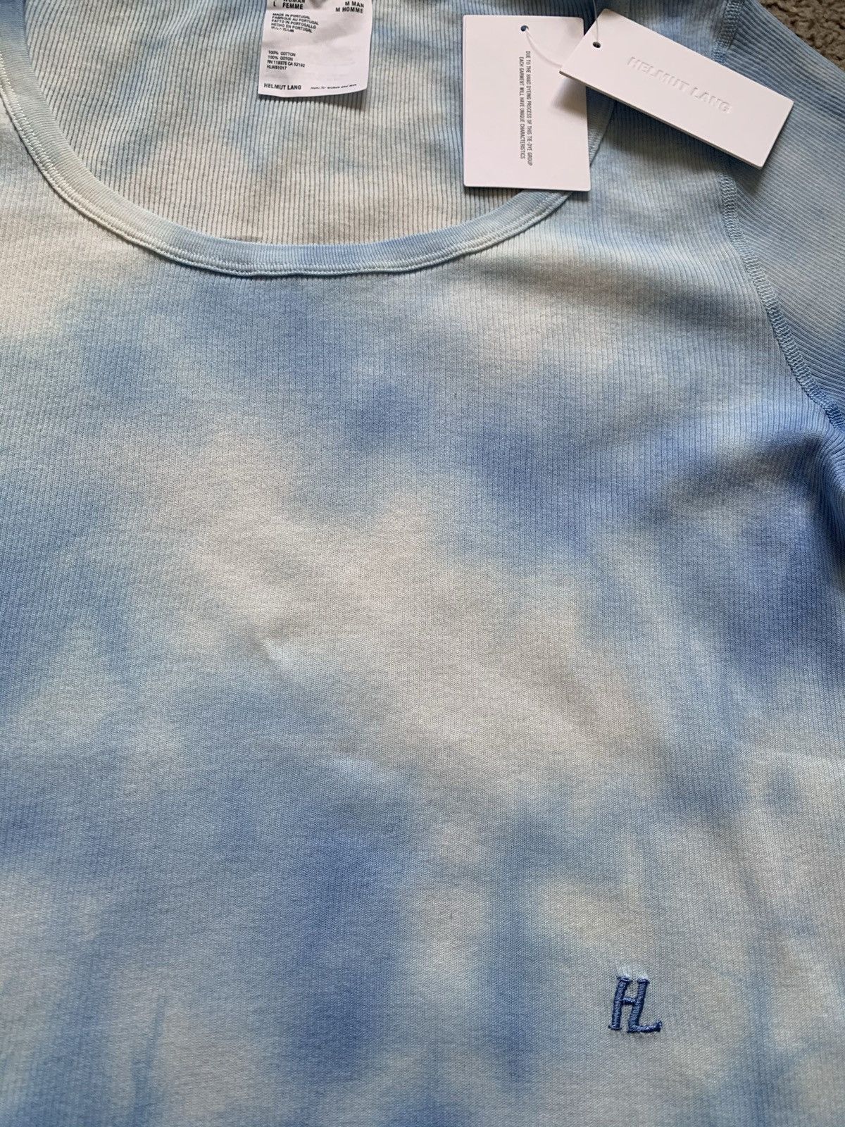 Helmut Lang HELMUT LANG LOGO TIE DYE TOP Size L / US 10 / IT 46 - 15 Thumbnail