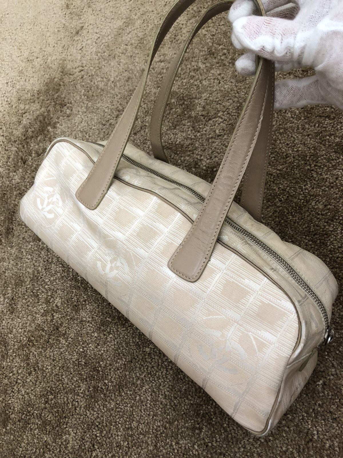 Chanel beige cc sport shoulder bag