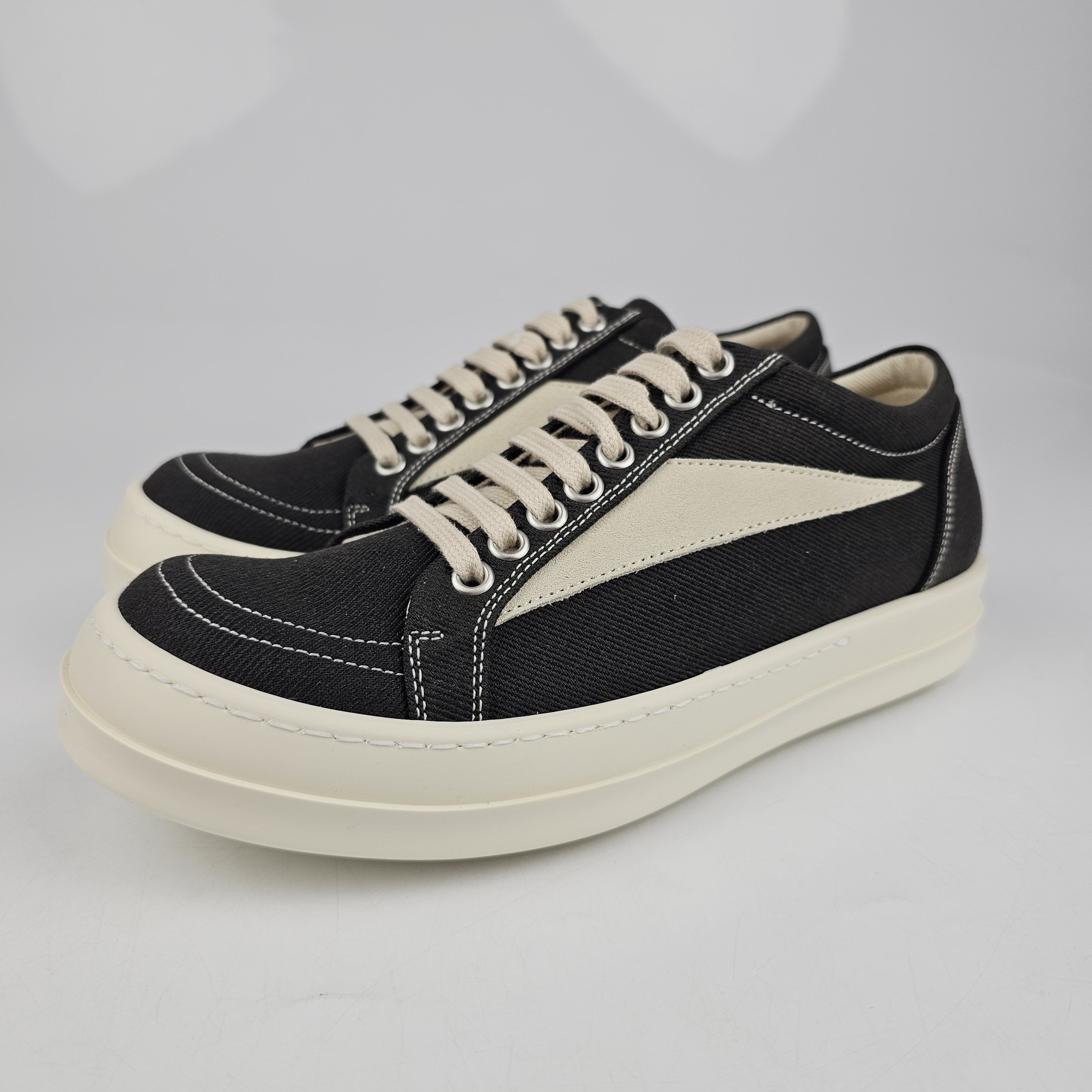 image of Rick Owens Drkshdw Rick Owens Women's Dark Dust Vintage Sneakers New Ss23 38 in Black
