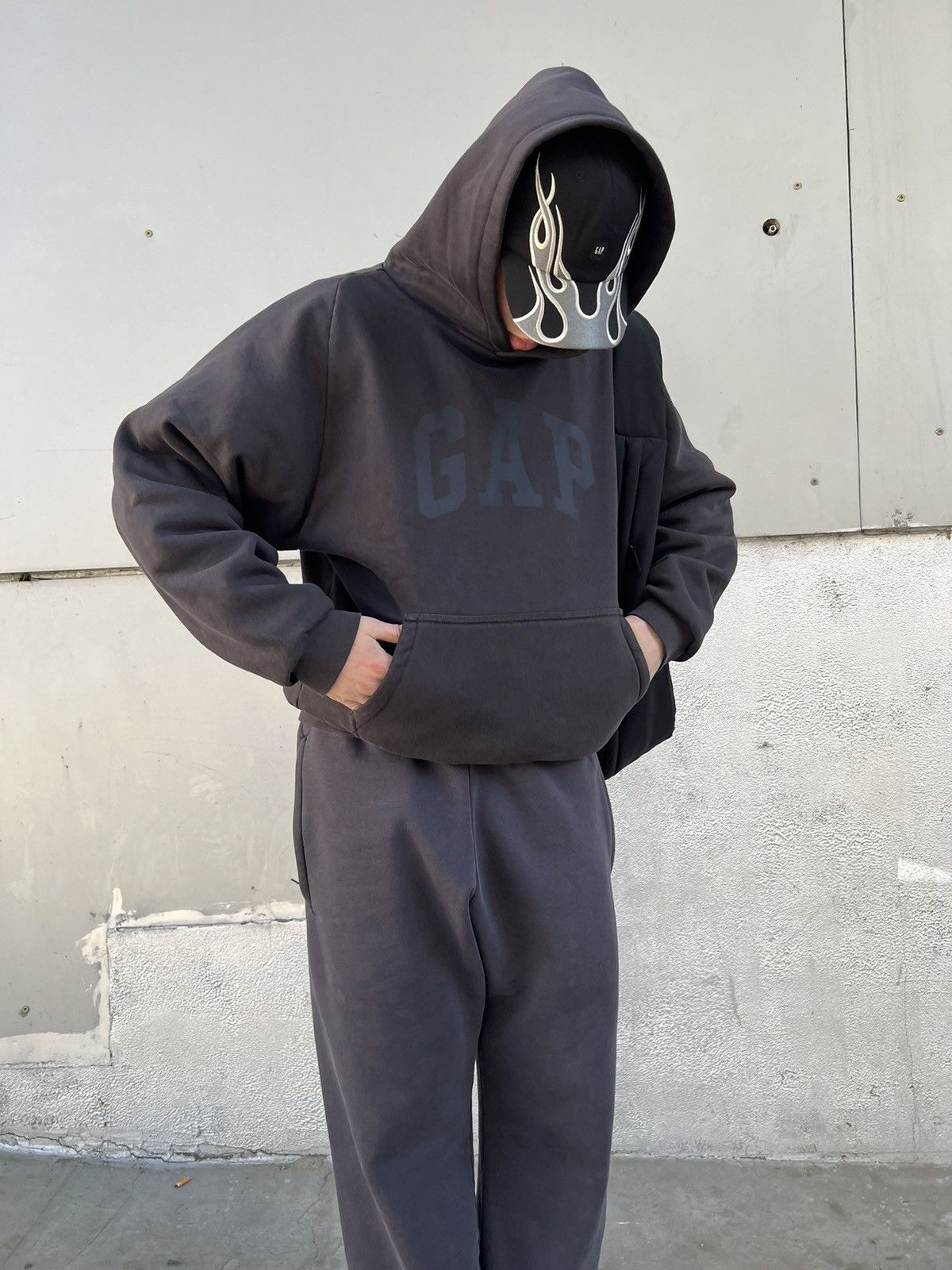 Gap Yeezy Gap Dove Shrunken Hoodie Black | Grailed