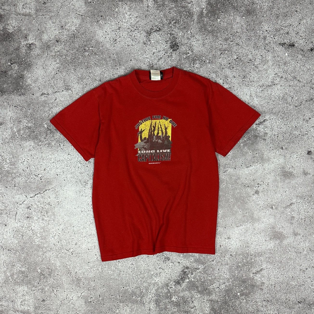 Vintage VTG Y2K Justice for no one Capitalism Fucking bastardz tee Size US M / EU 48-50 / 2 - 1 Thumbnail