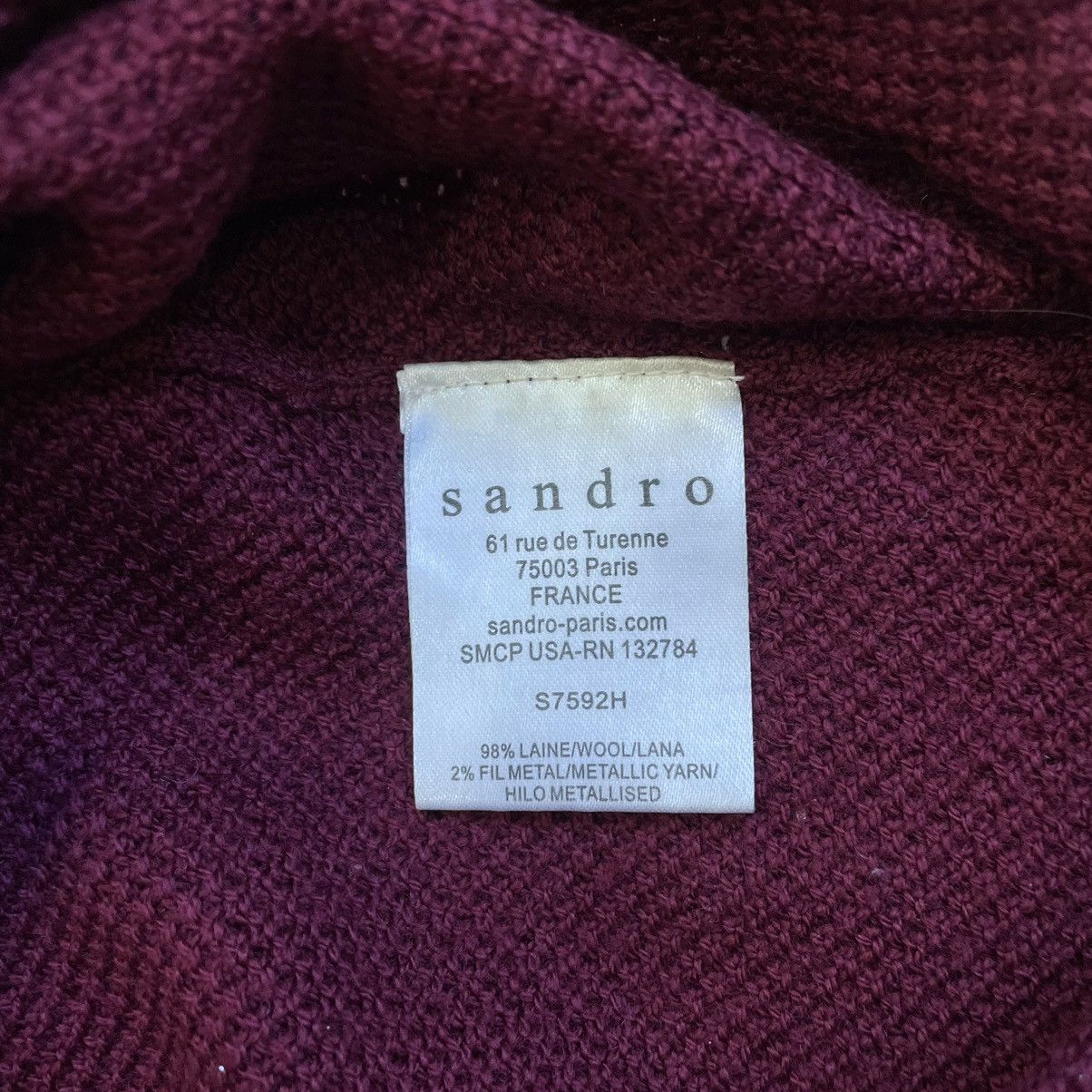 Sandro Luxury Sandro Blouse Knit Sweater Shirts Streetwear Vintage Size S / US 4 / IT 40 - 7 Thumbnail