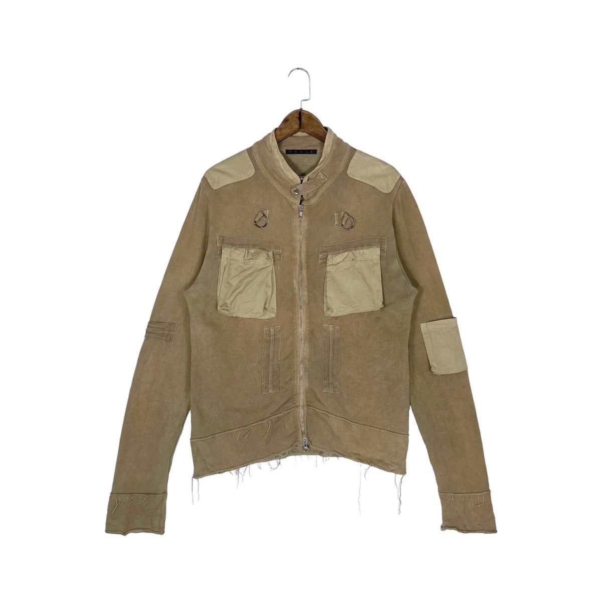 VNECK By Effebi Maglierie Stonewashed Zipper Sweat Jacket