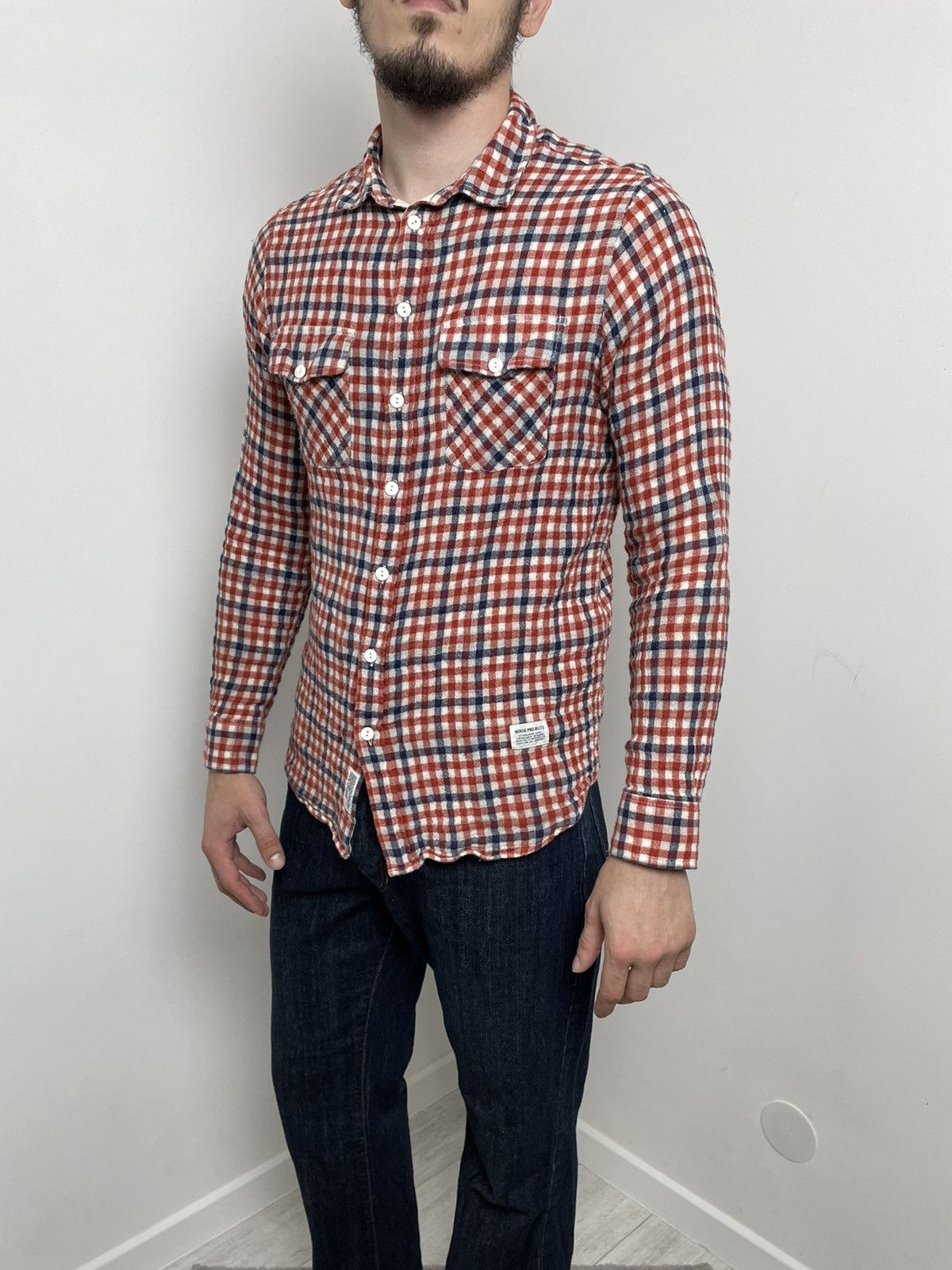 Norse Projects Norse Project logo Shirt Plaid Red/Blue Size US M / EU 48-50 / 2 - 1 Thumbnail