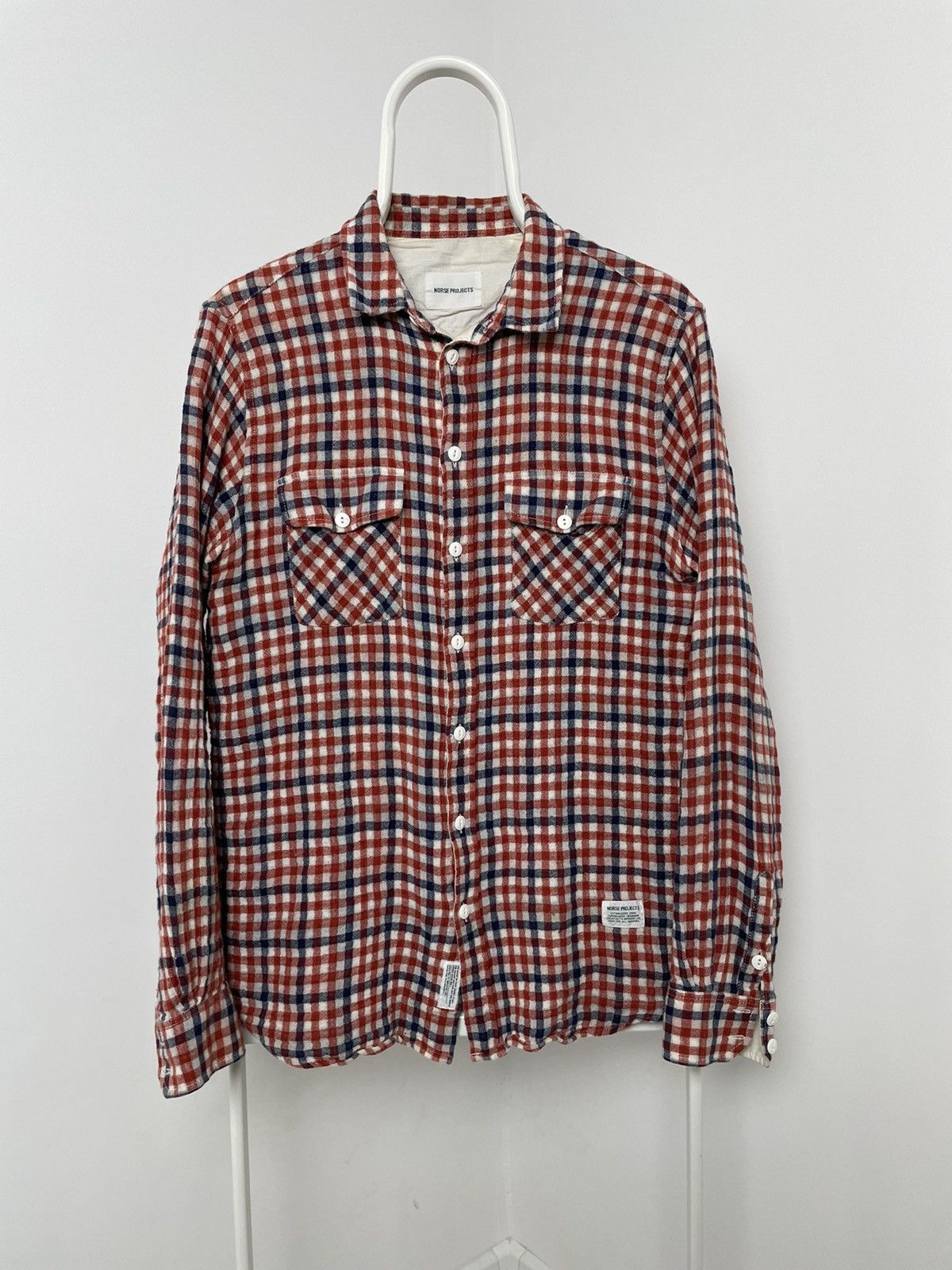 Norse Projects Norse Project logo Shirt Plaid Red/Blue Size US M / EU 48-50 / 2 - 14 Thumbnail