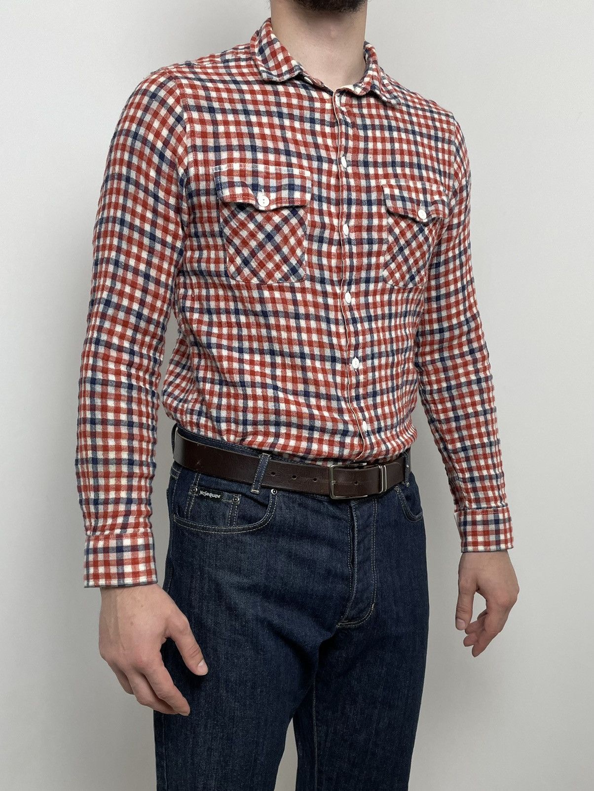 Norse Projects Norse Project logo Shirt Plaid Red/Blue Size US M / EU 48-50 / 2 - 10 Thumbnail