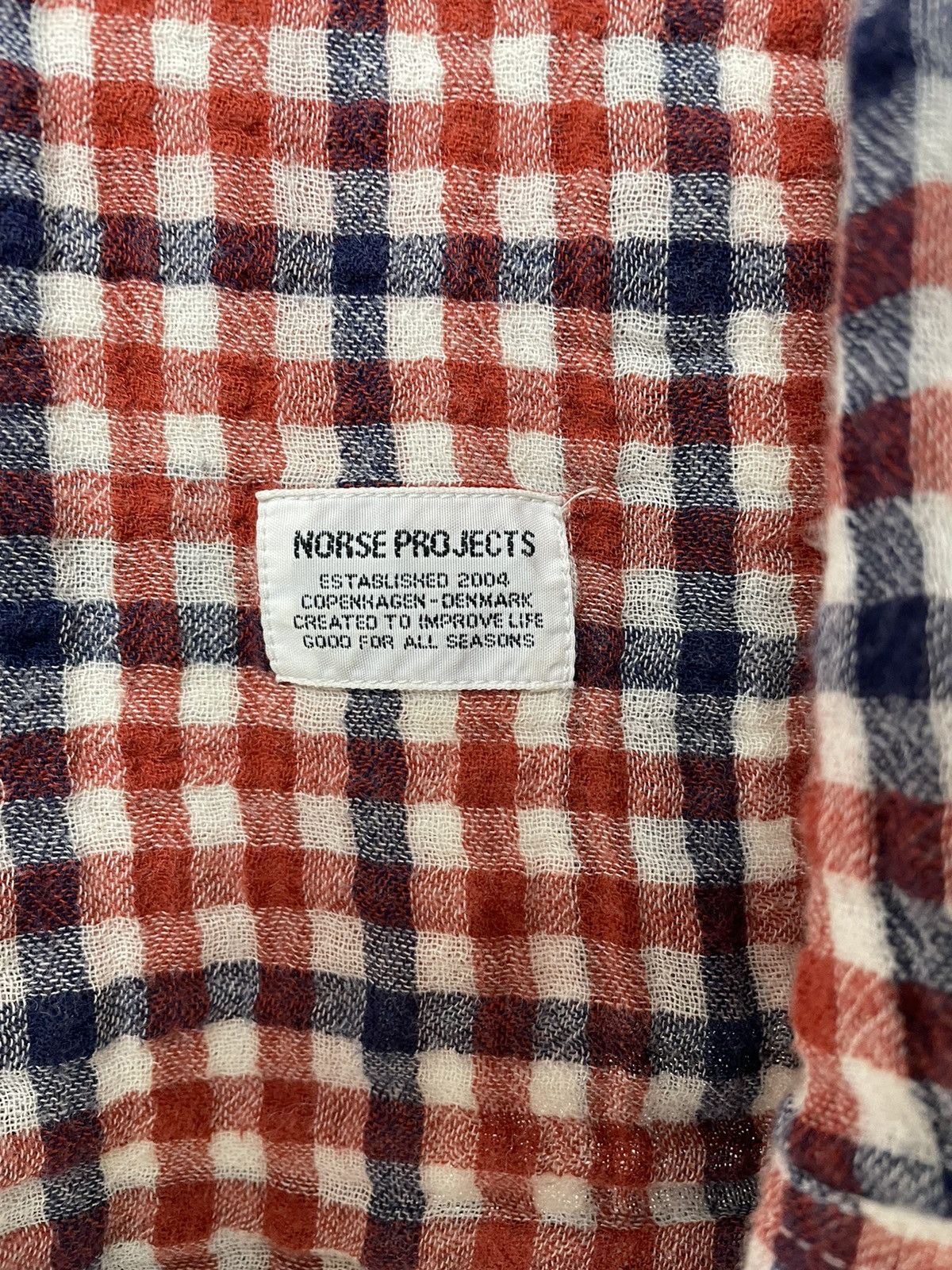 Norse Projects Norse Project logo Shirt Plaid Red/Blue Size US M / EU 48-50 / 2 - 16 Thumbnail