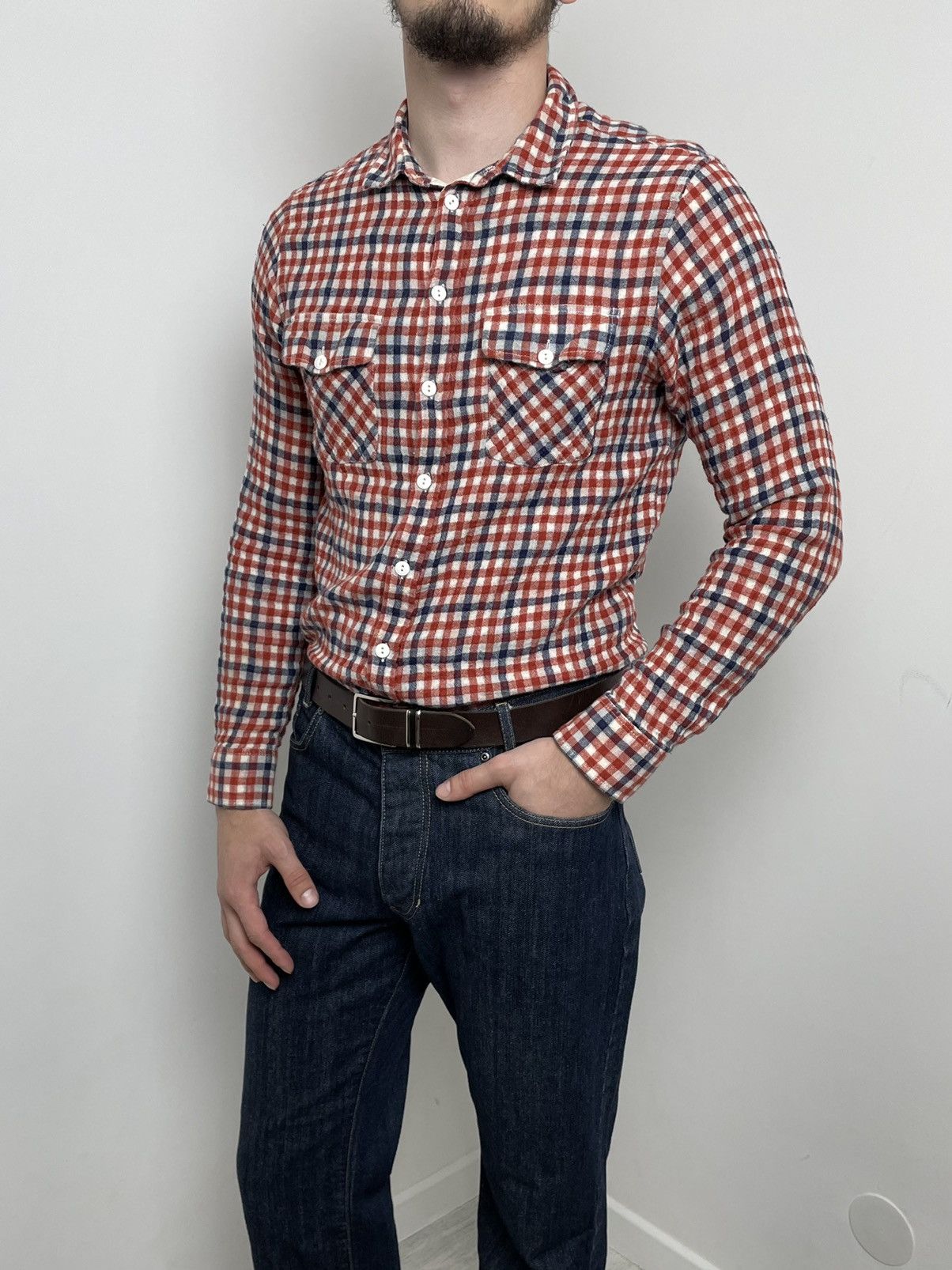 Norse Projects Norse Project logo Shirt Plaid Red/Blue Size US M / EU 48-50 / 2 - 3 Thumbnail