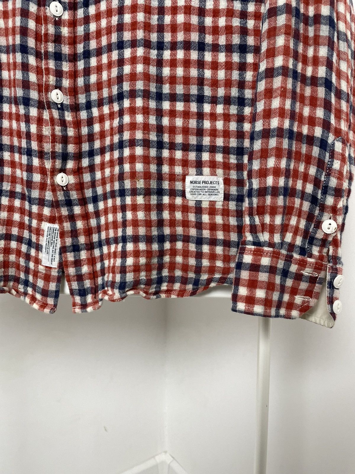 Norse Projects Norse Project logo Shirt Plaid Red/Blue Size US M / EU 48-50 / 2 - 15 Thumbnail