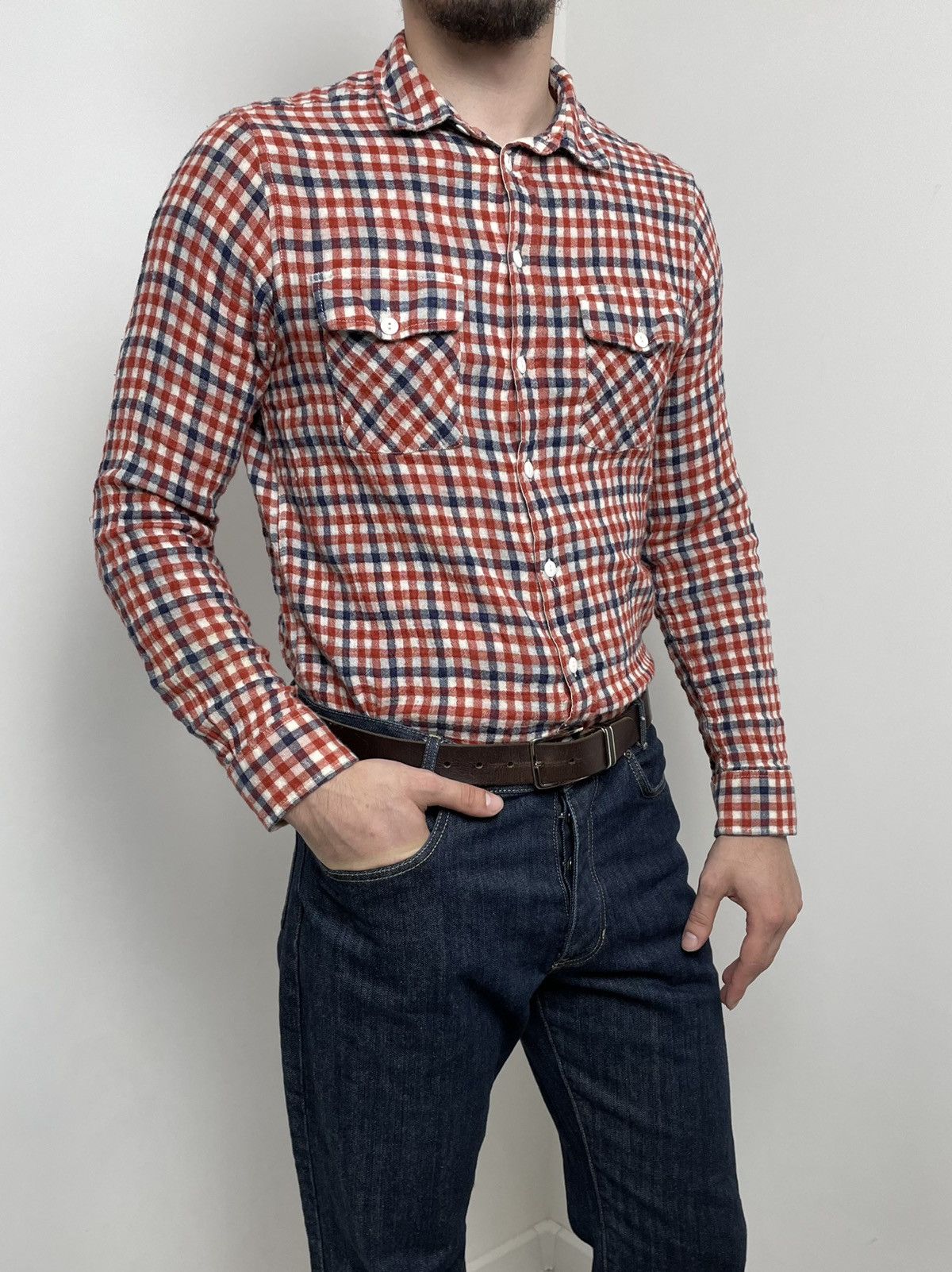 Norse Projects Norse Project logo Shirt Plaid Red/Blue Size US M / EU 48-50 / 2 - 11 Thumbnail