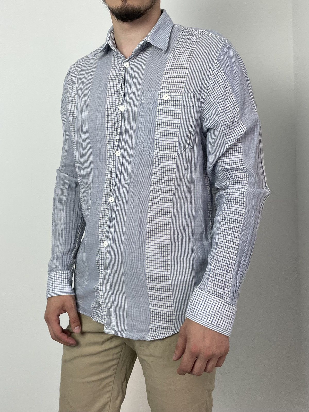 Norse Projects Norse Project button shirt blue/white Size US XL / EU 56 / 4 - 3 Thumbnail