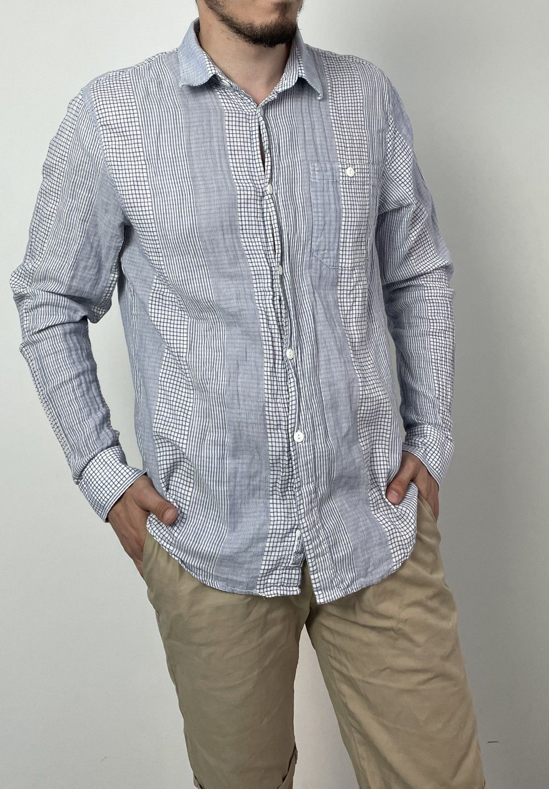 Norse Projects Norse Project button shirt blue/white Size US XL / EU 56 / 4 - 4 Thumbnail