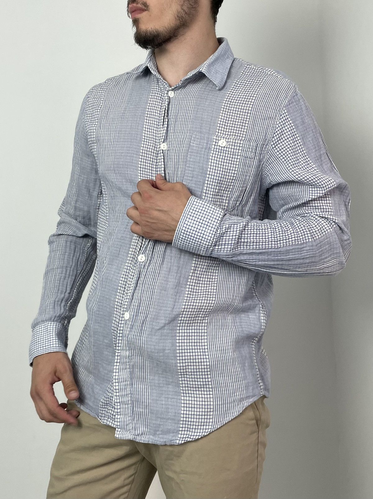 Norse Projects Norse Project button shirt blue/white Size US XL / EU 56 / 4 - 1 Thumbnail