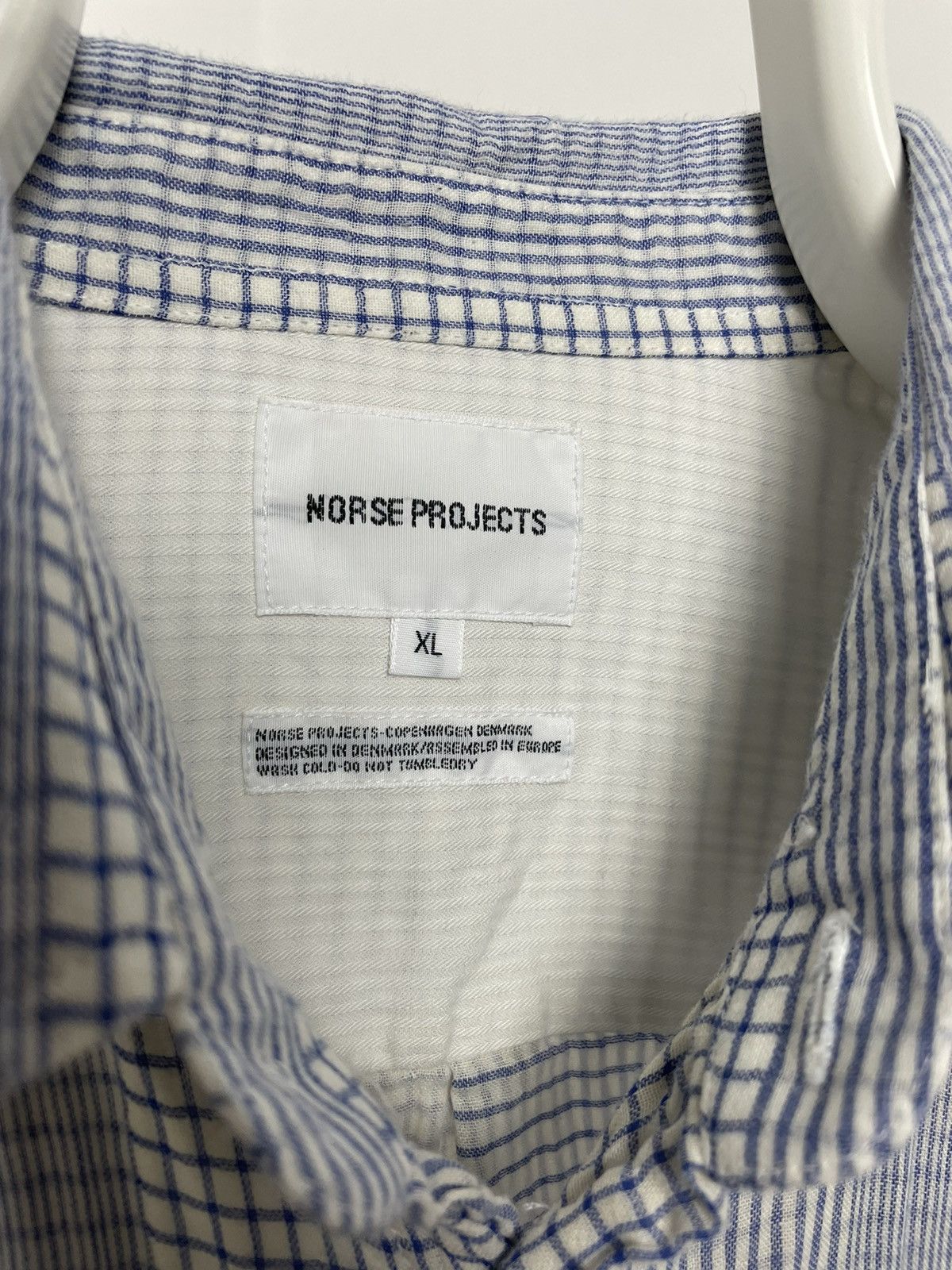 Norse Projects Norse Project button shirt blue/white Size US XL / EU 56 / 4 - 8 Thumbnail