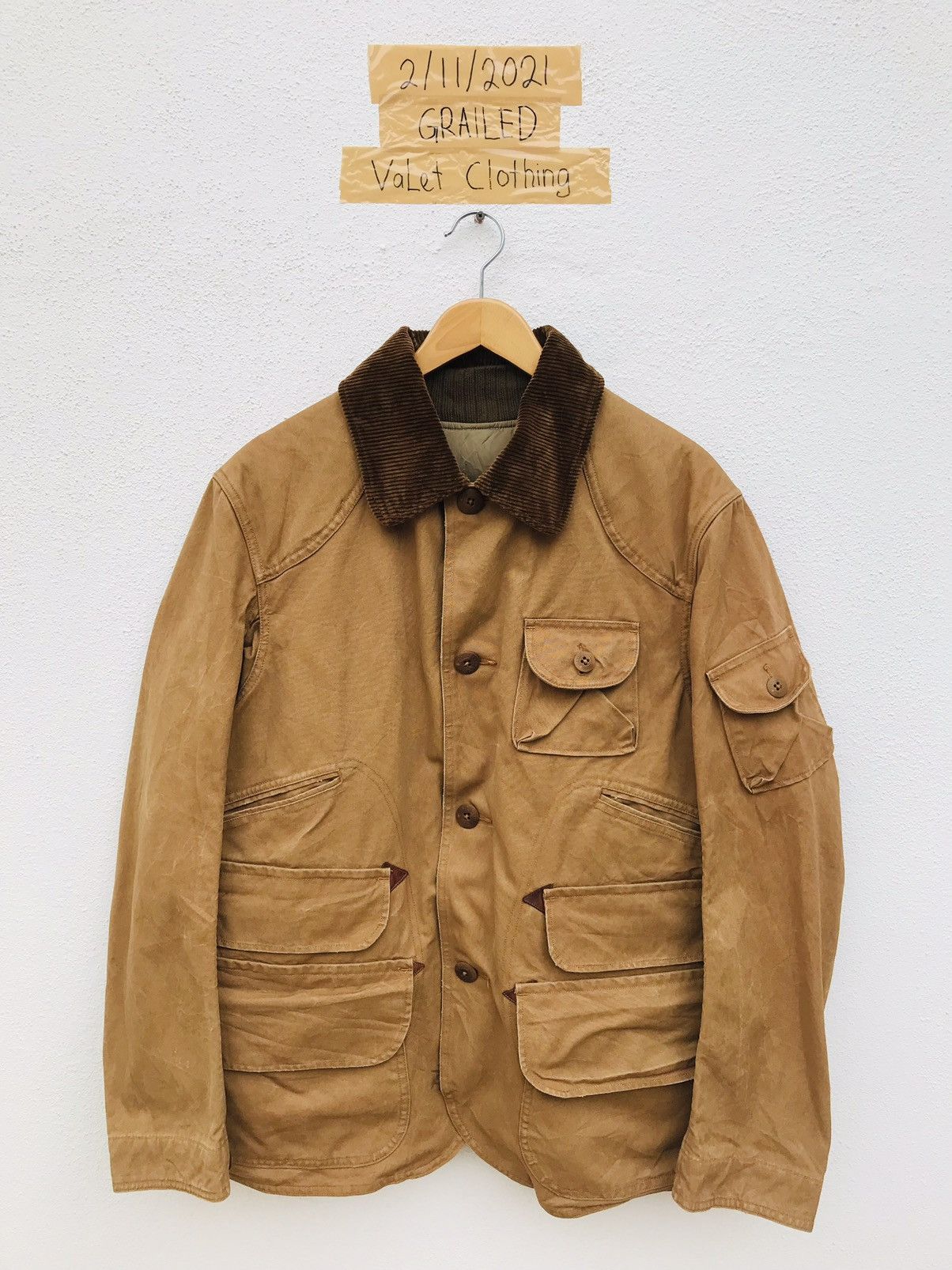 Vintage 90's Polo Ralph Lauren Hunting Jacket Heavy Cutton