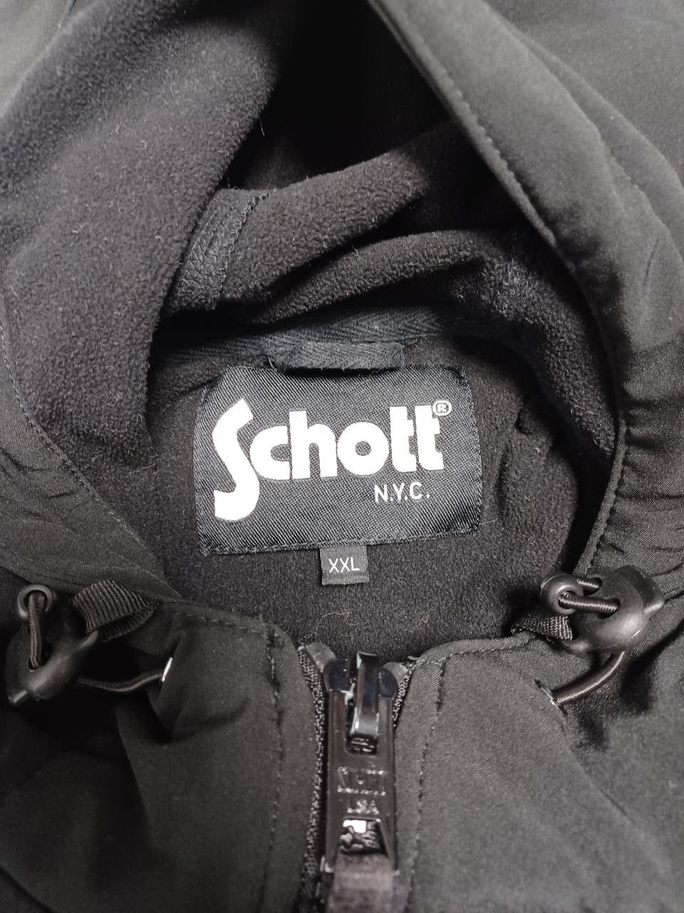Schott Schott jacket fleece inside softshell zip hoodie Size US XXL / EU 58 / 5 - 4 Thumbnail