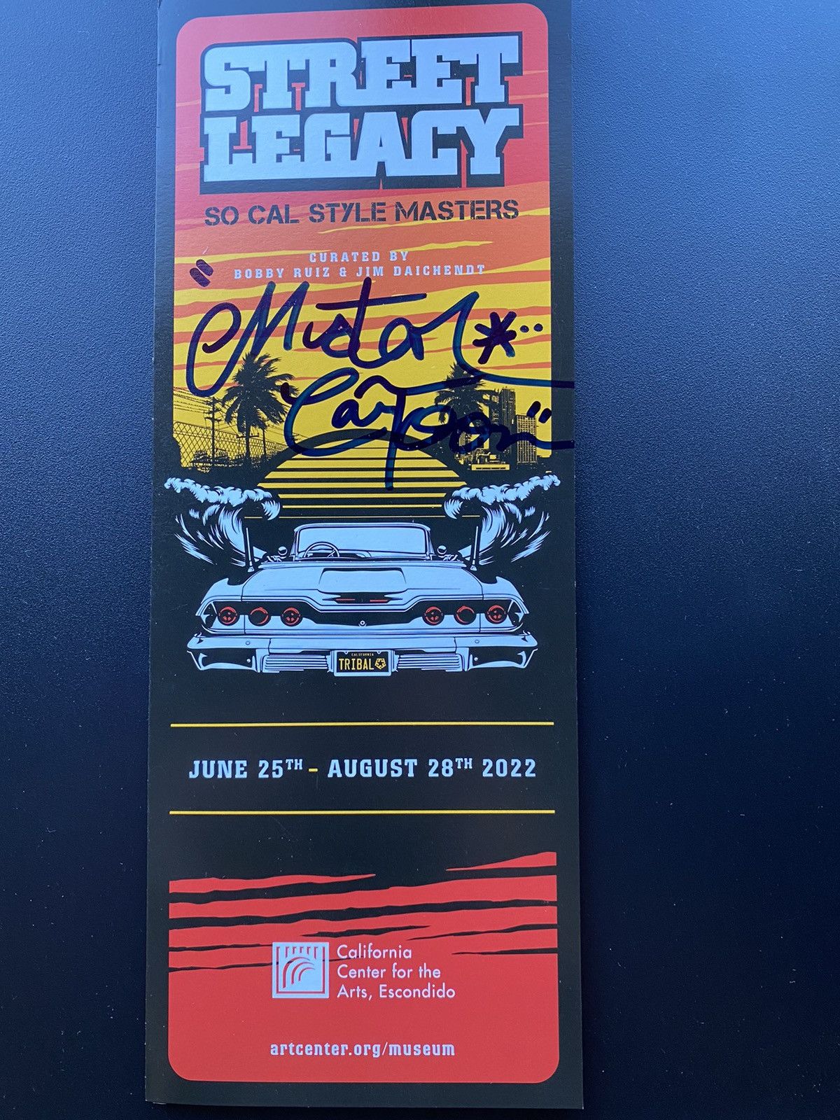 Mr Cartoon signed art show card tribal RVCA
