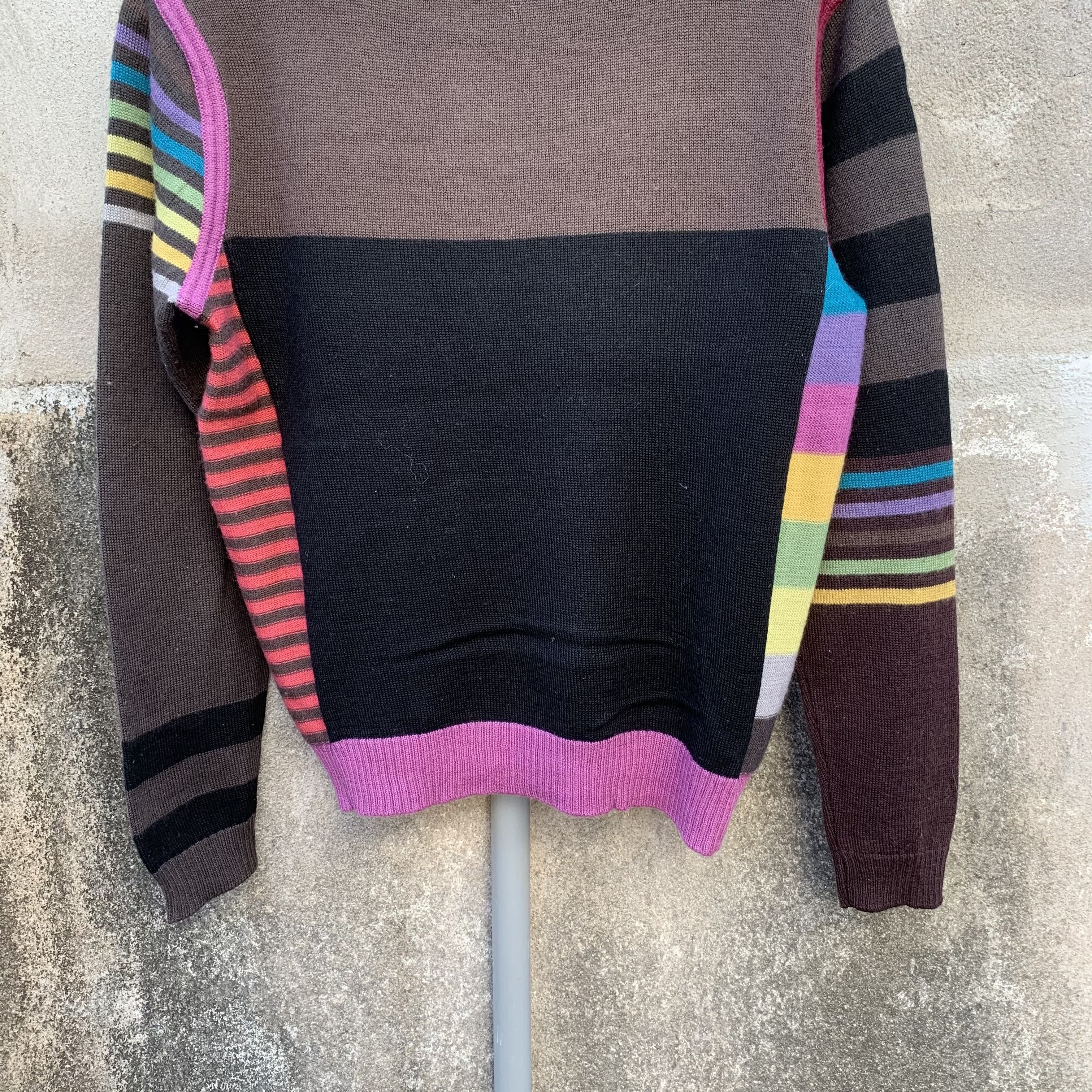 Aran Isles Knitwear VALLETTA Japan Brand Knit Multicolor Crop Turtleneck Sweater Size US S / EU 44-46 / 1 - 11 Thumbnail