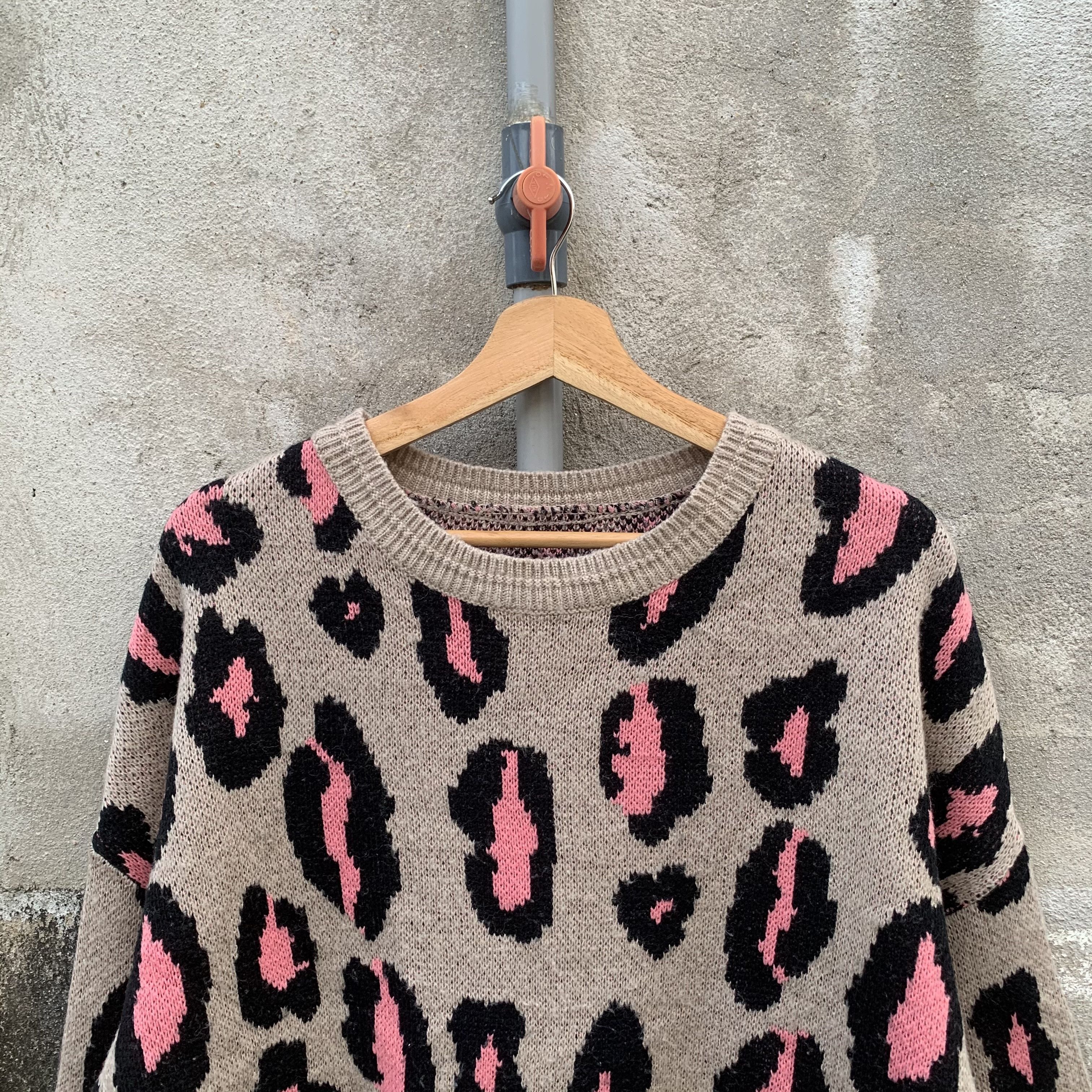 Homespun Knitwear Leopard Pattern Knit Unbranded Baggy Sweater Jumper Size US L / EU 52-54 / 3 - 4 Thumbnail