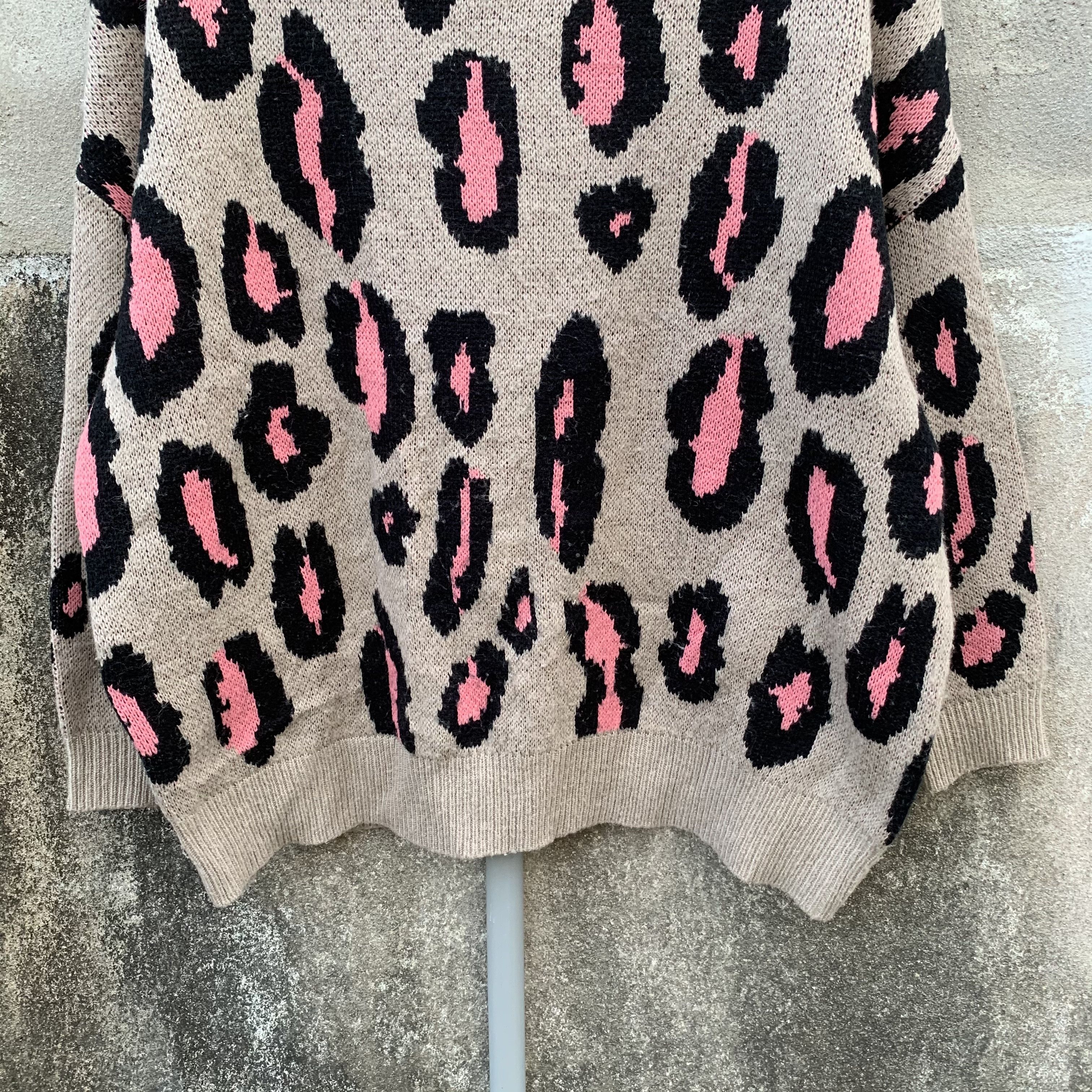 Homespun Knitwear Leopard Pattern Knit Unbranded Baggy Sweater Jumper Size US L / EU 52-54 / 3 - 2 Thumbnail