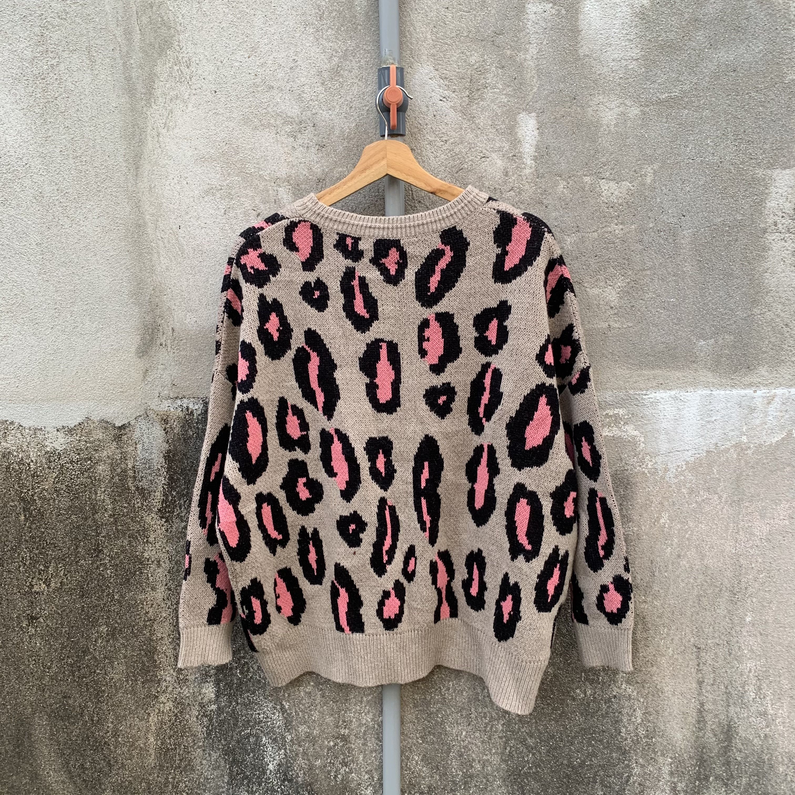 Homespun Knitwear Leopard Pattern Knit Unbranded Baggy Sweater Jumper Size US L / EU 52-54 / 3 - 7 Thumbnail