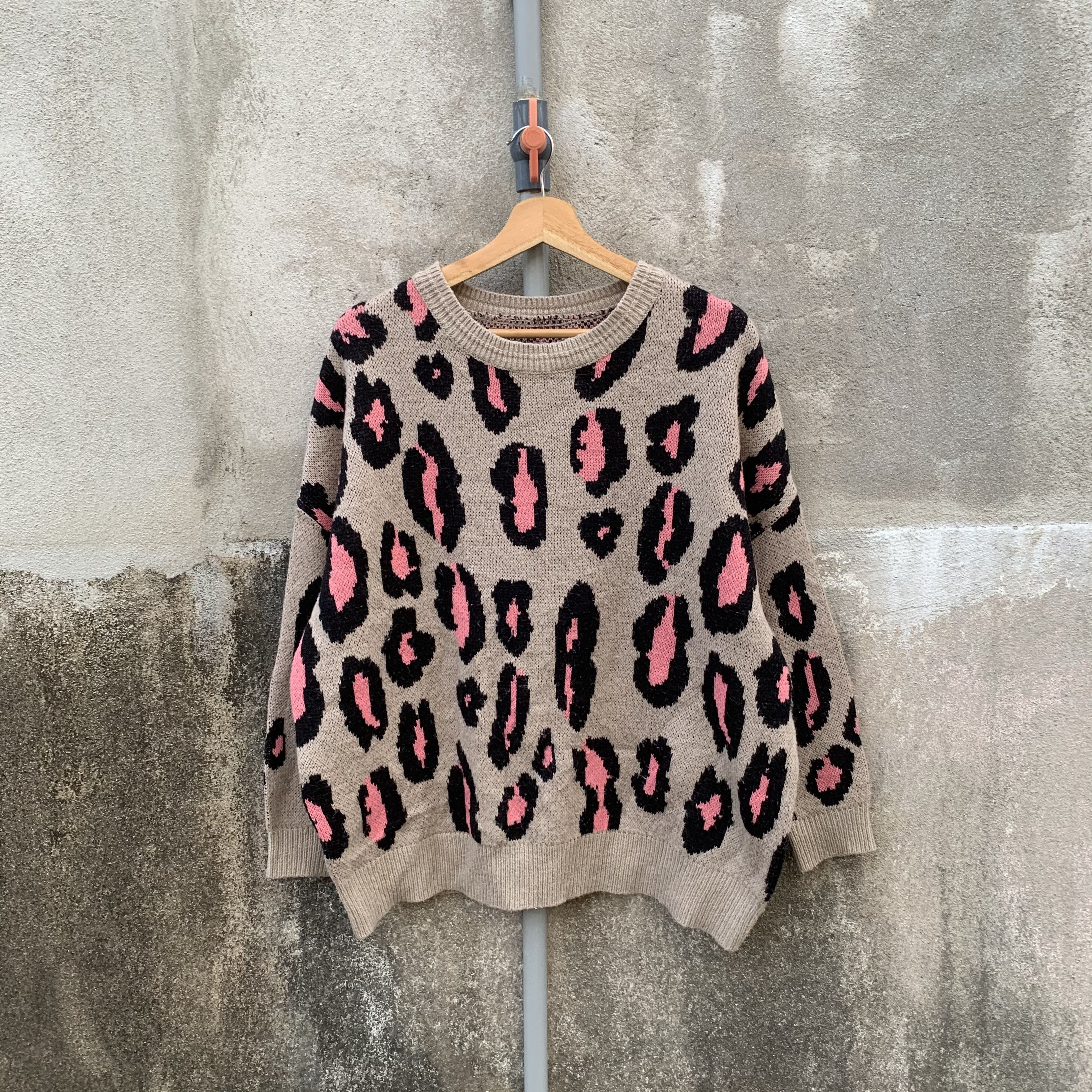 Homespun Knitwear Leopard Pattern Knit Unbranded Baggy Sweater Jumper Size US L / EU 52-54 / 3 - 1 Thumbnail