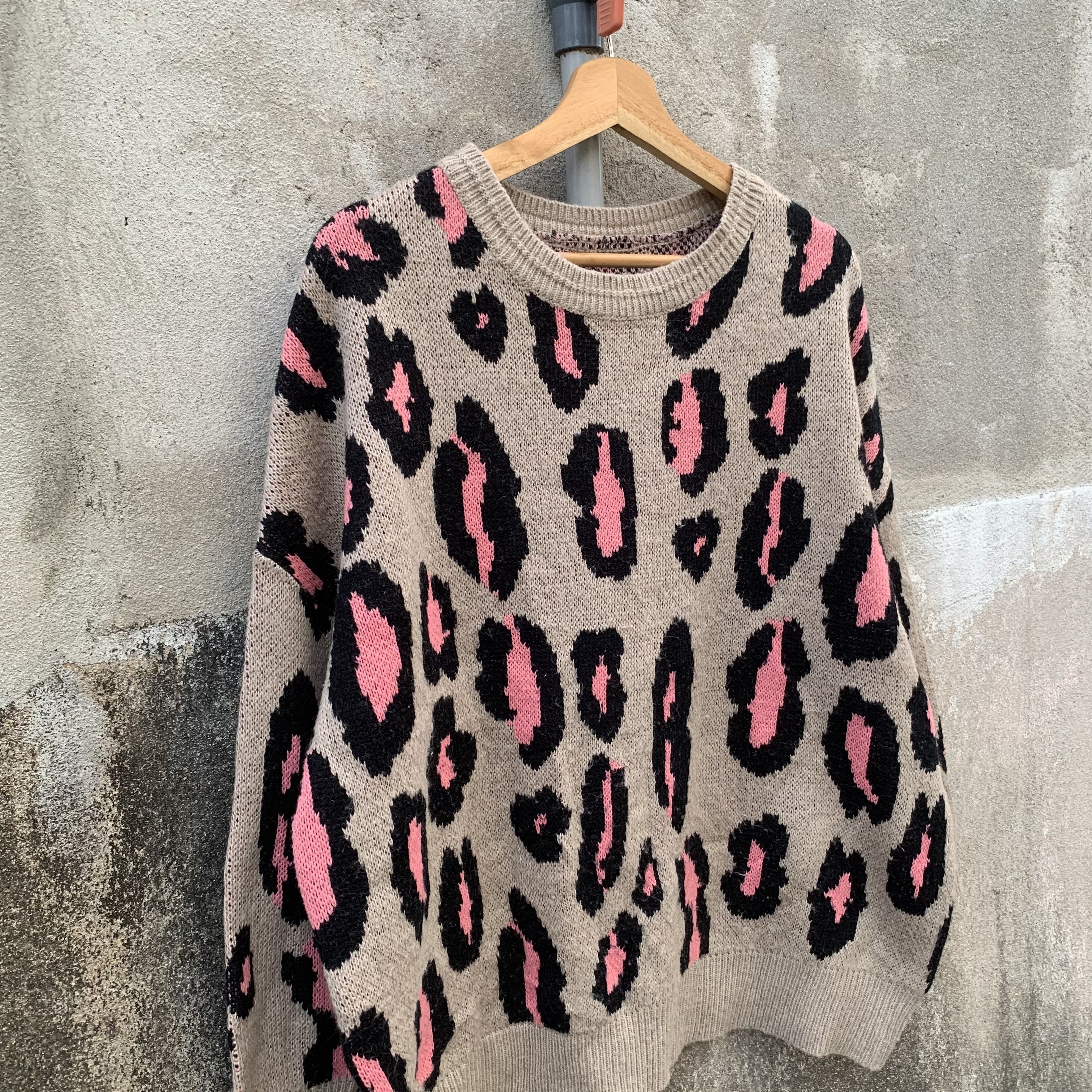 Homespun Knitwear Leopard Pattern Knit Unbranded Baggy Sweater Jumper Size US L / EU 52-54 / 3 - 3 Thumbnail