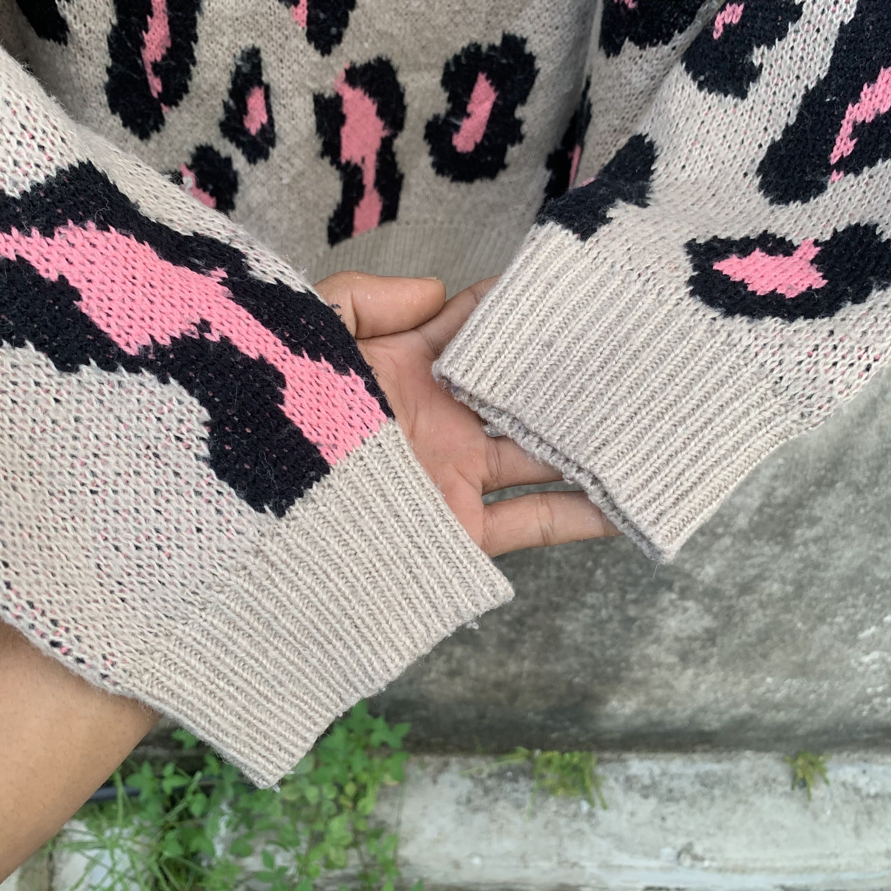 Homespun Knitwear Leopard Pattern Knit Unbranded Baggy Sweater Jumper Size US L / EU 52-54 / 3 - 6 Thumbnail