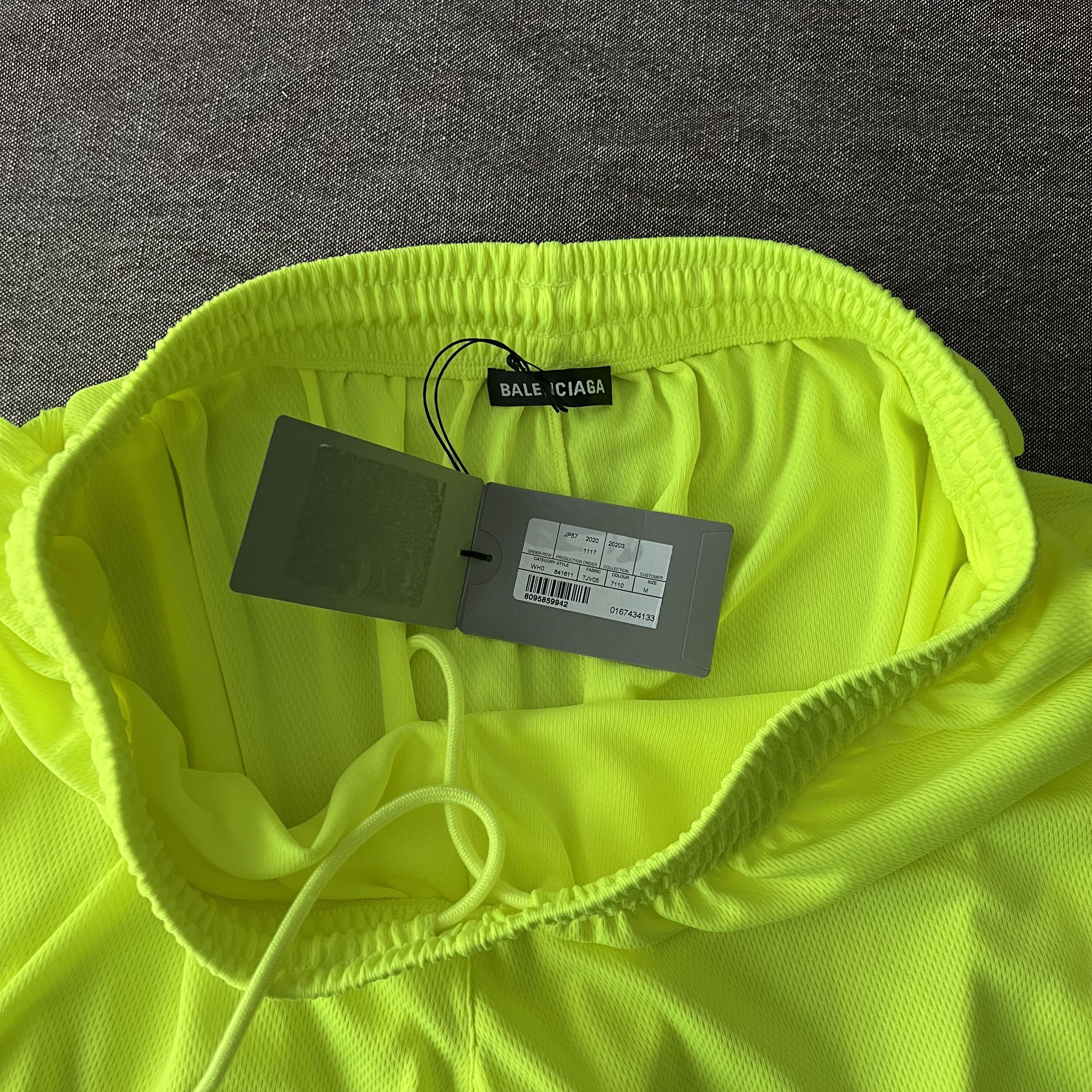 Balenciaga Soccer Shorts Neon