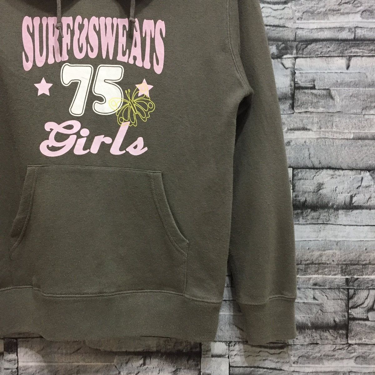 Vintage Vintage Surf & Sweats hoodie spellout 75 Girls Size M / US 6-8 / IT 42-44 - 5 Thumbnail