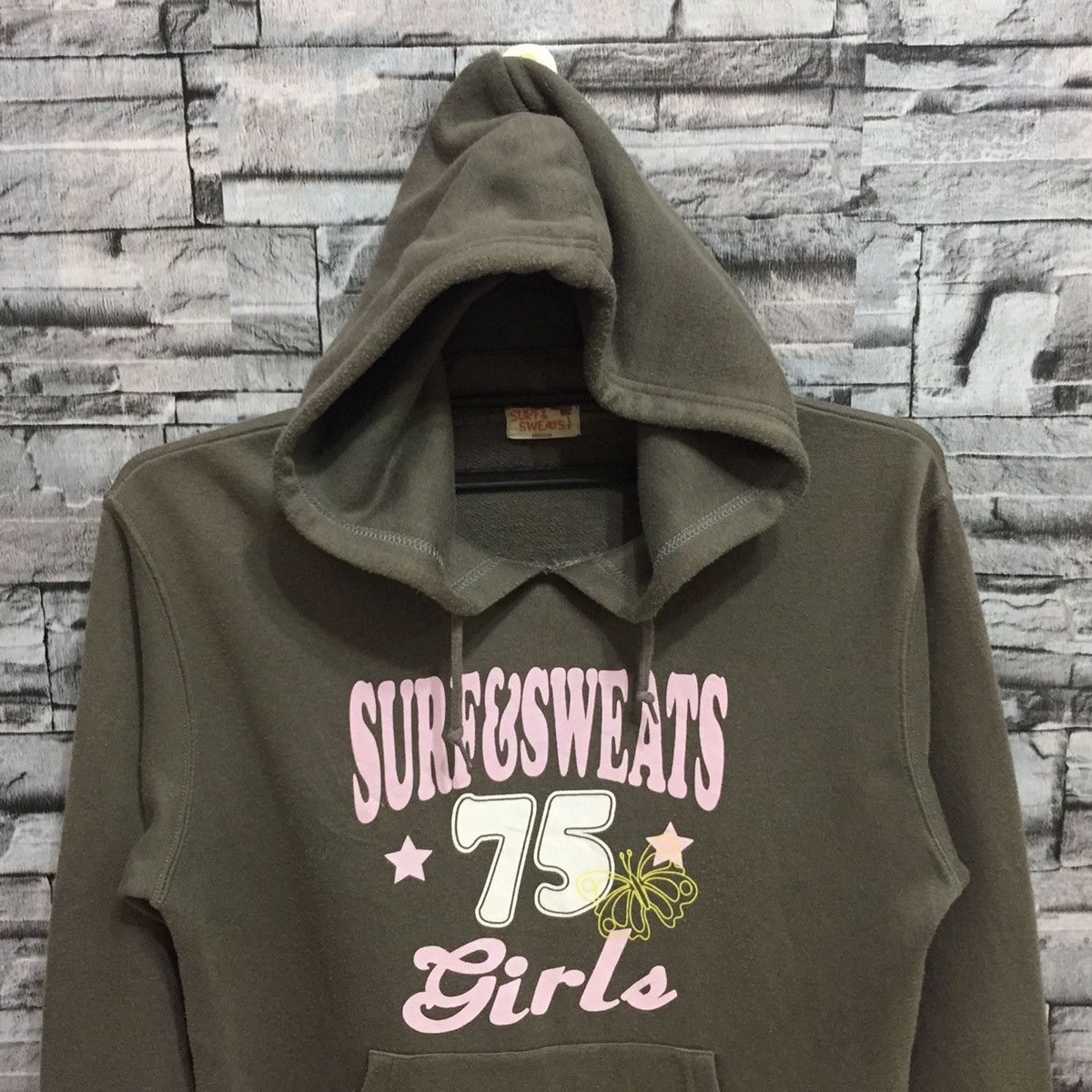 Vintage Vintage Surf & Sweats hoodie spellout 75 Girls Size M / US 6-8 / IT 42-44 - 2 Thumbnail
