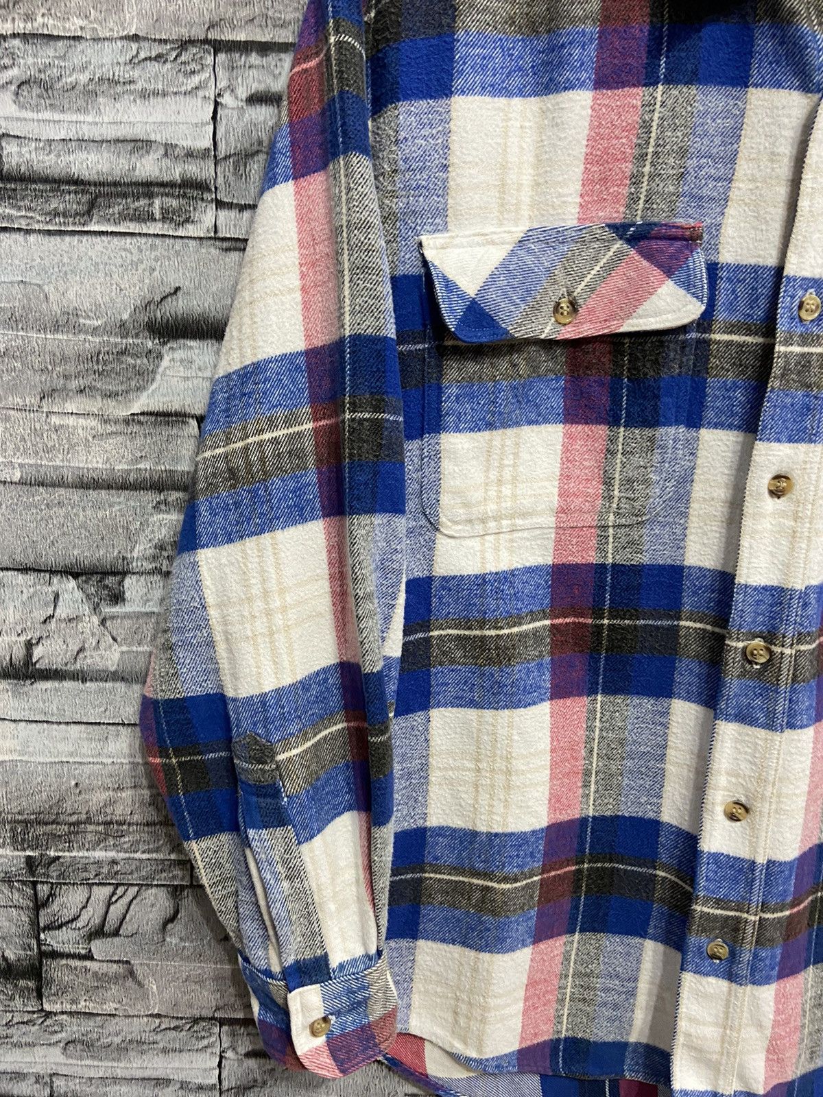 Flannel Vintage Seahop Flannel Worker’s double pocket plaid fit M Size US M / EU 48-50 / 2 - 4 Thumbnail