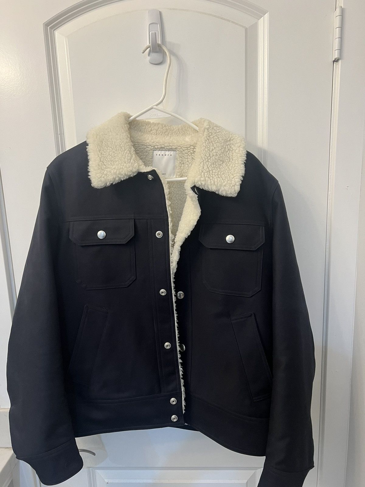 Sandro sherpa jacket store