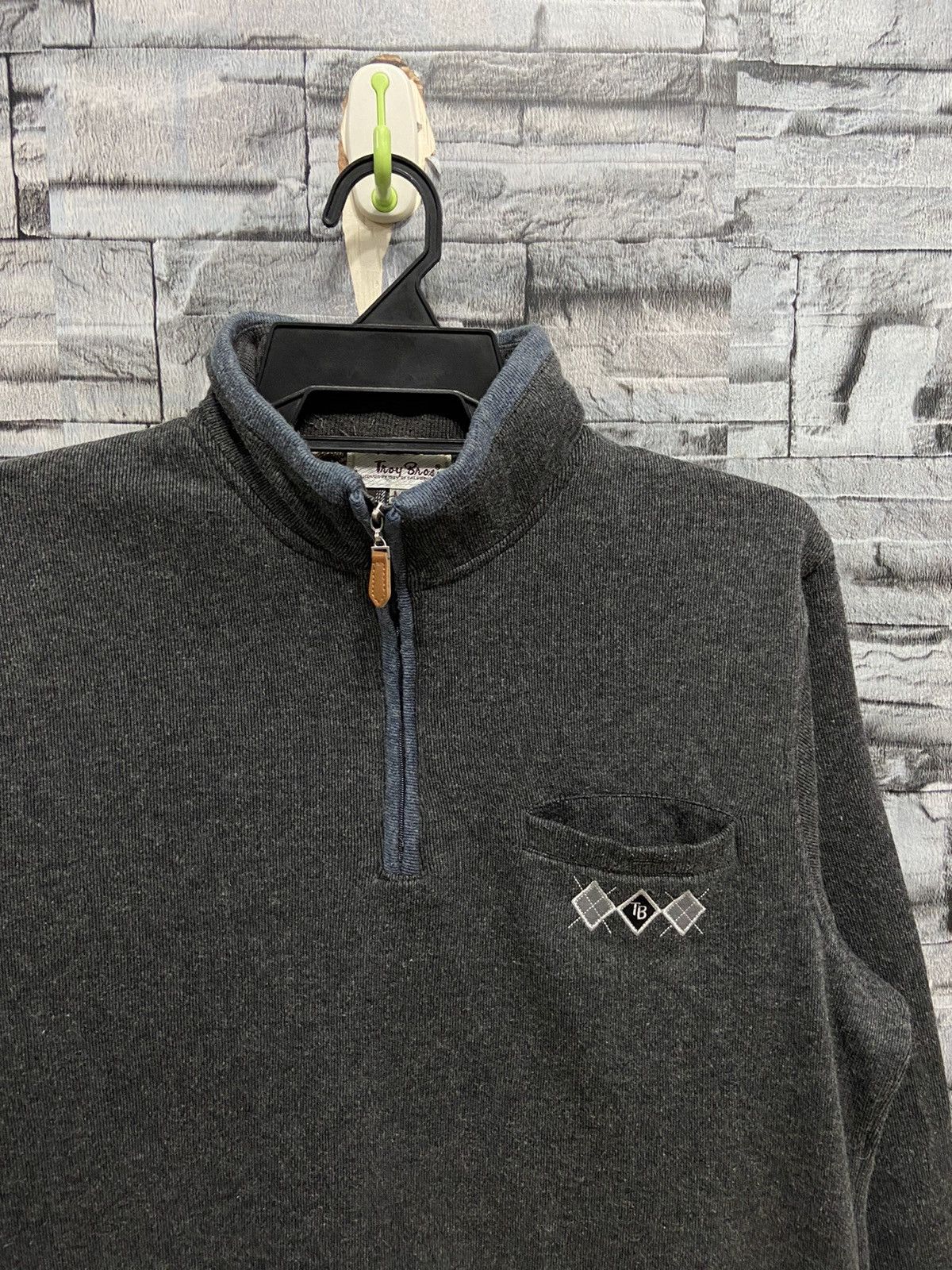 Vintage Vintage Troy Bros sweatshirt small logo embroidered Size US M / EU 48-50 / 2 - 2 Thumbnail