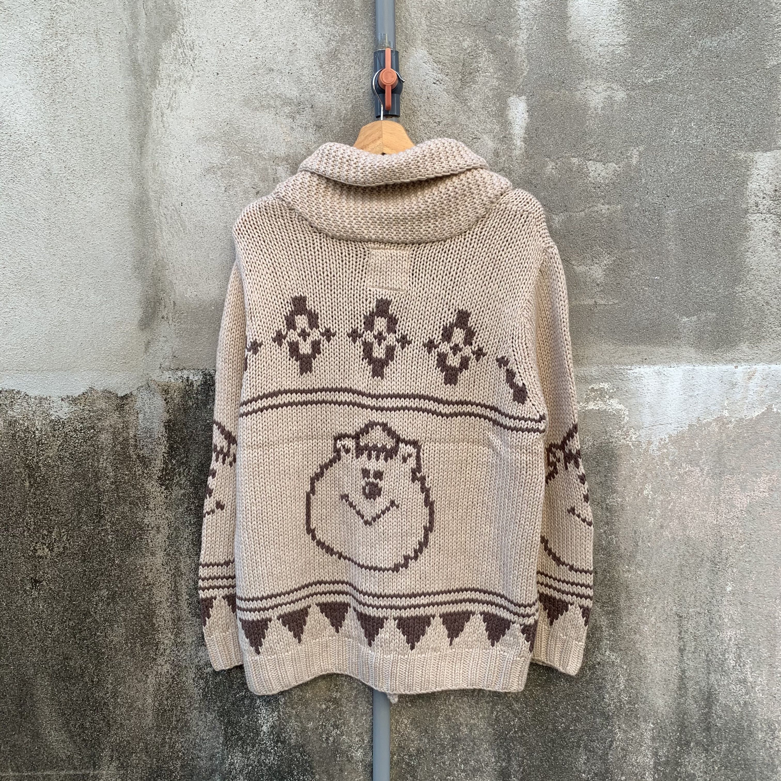 Aran Isles Knitwear WAKATSUKI Japanese Knit Shawl Collar RARE Cardigan Sweater Size US M / EU 48-50 / 2 - 9 Thumbnail