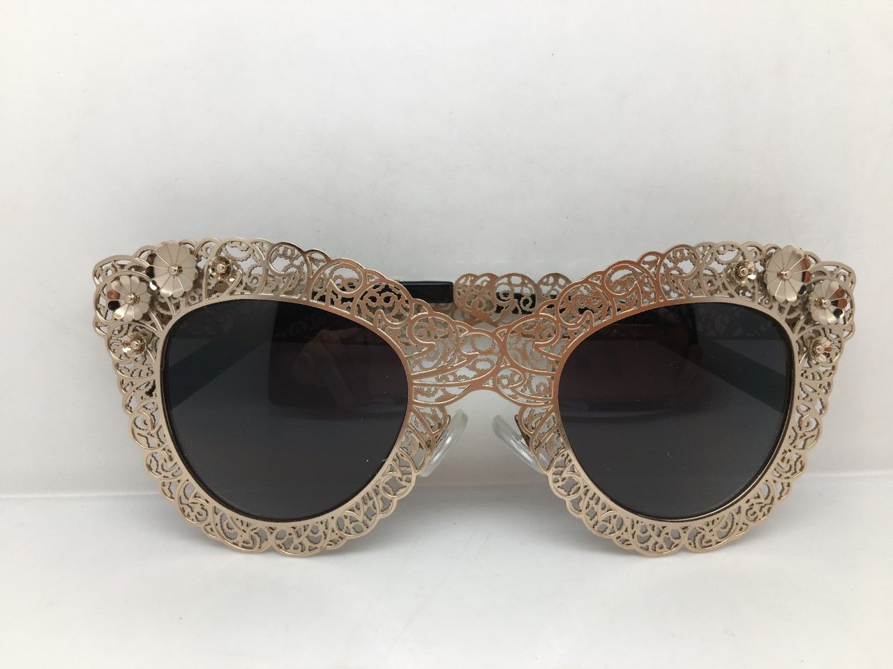Vintage MOD ROCCOCO BAROQUE FLORALI FILIGREE RUNWAY SHOW SUNGLASSES Size ONE SIZE - 3 Thumbnail