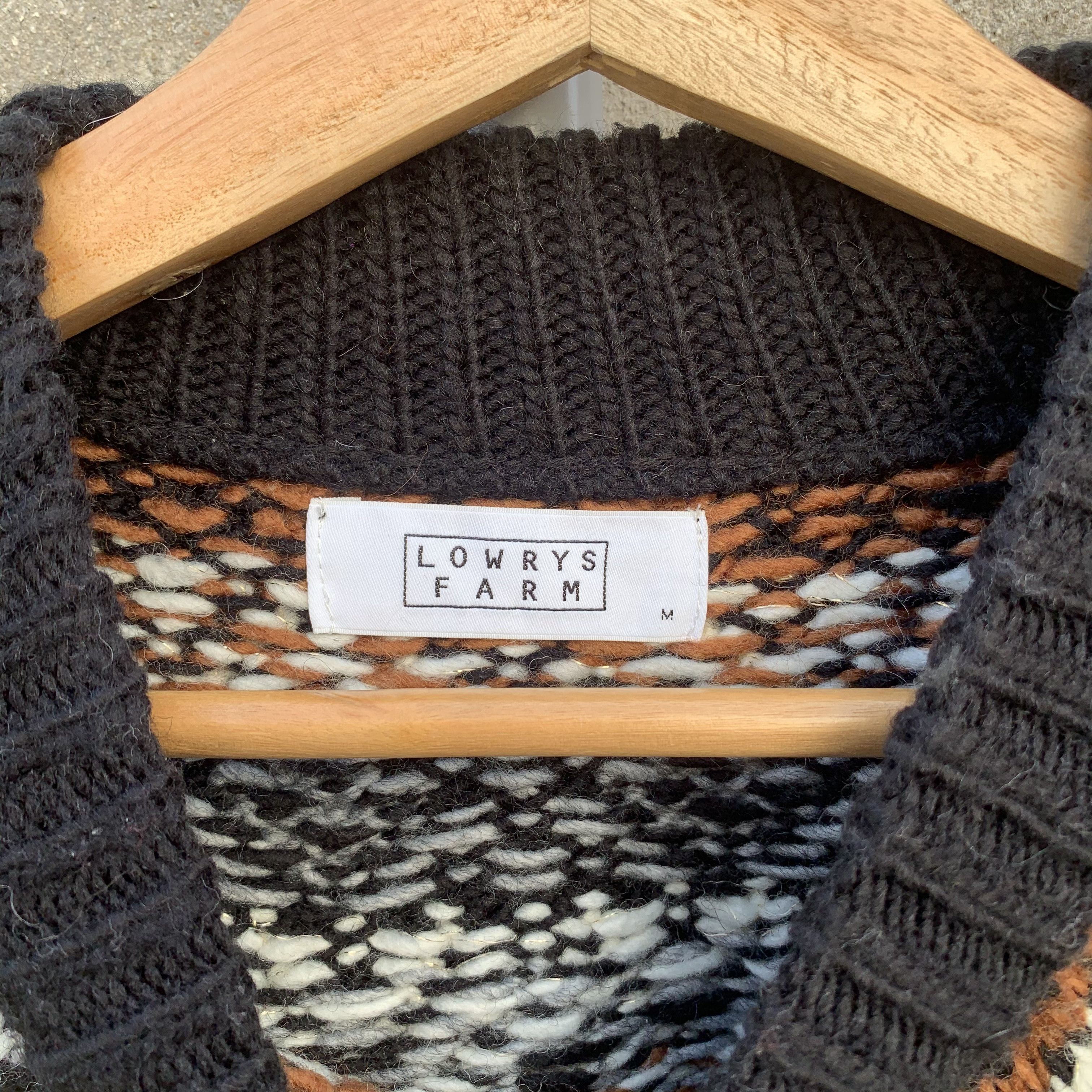 LOWRYS FARM LOWRY FARM Icelandic Motive Knit Cropped RARE Sweater Arts Size US M / EU 48-50 / 2 - 5 Thumbnail