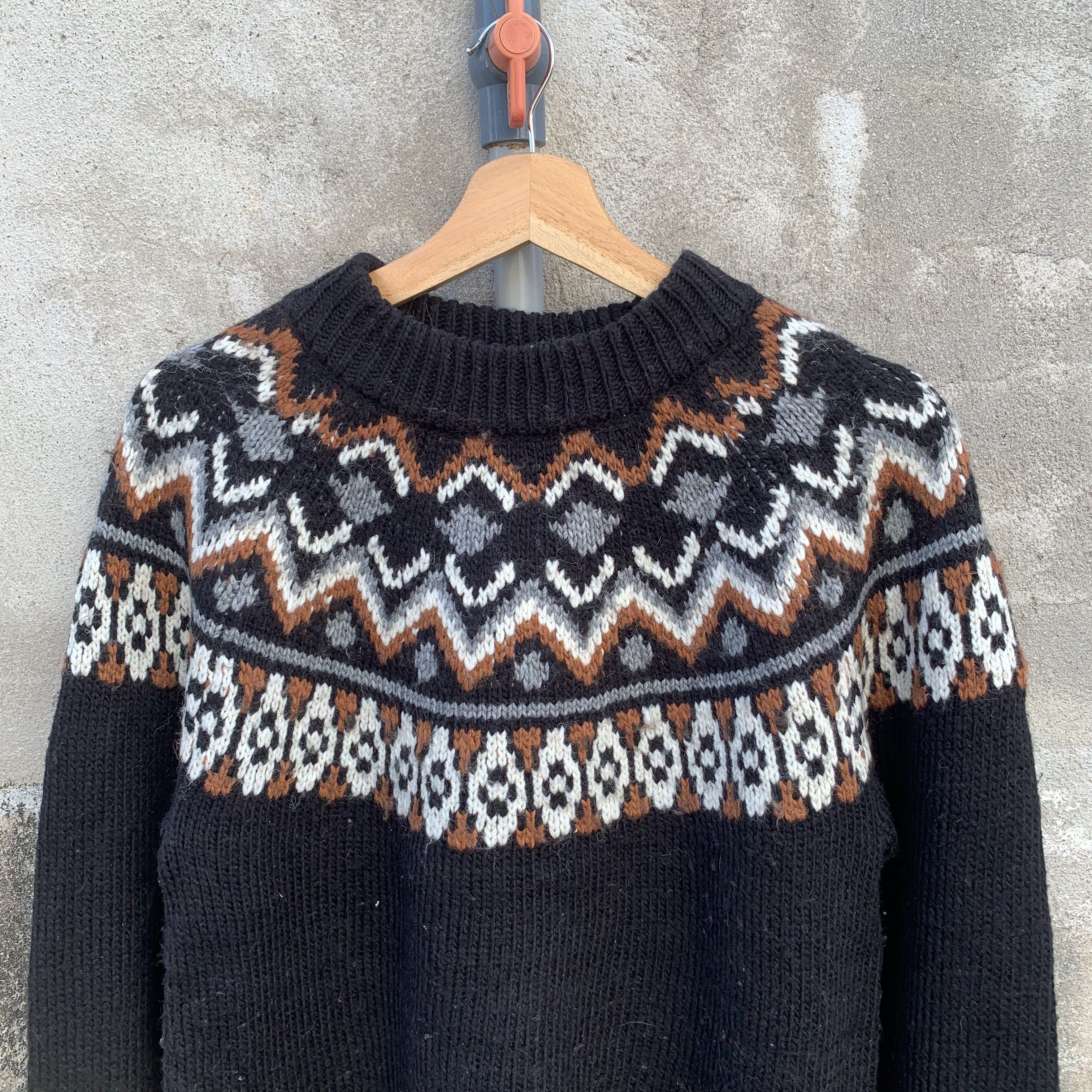 LOWRYS FARM LOWRY FARM Icelandic Motive Knit Cropped RARE Sweater Arts Size US M / EU 48-50 / 2 - 2 Thumbnail