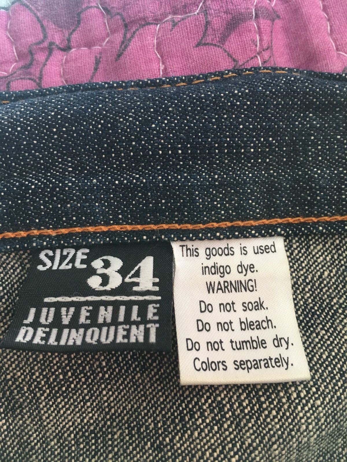 Indigo Juvenile Delinquent Denim Jeans Rare Design Japan Size US 34 / EU 50 - 9 Thumbnail