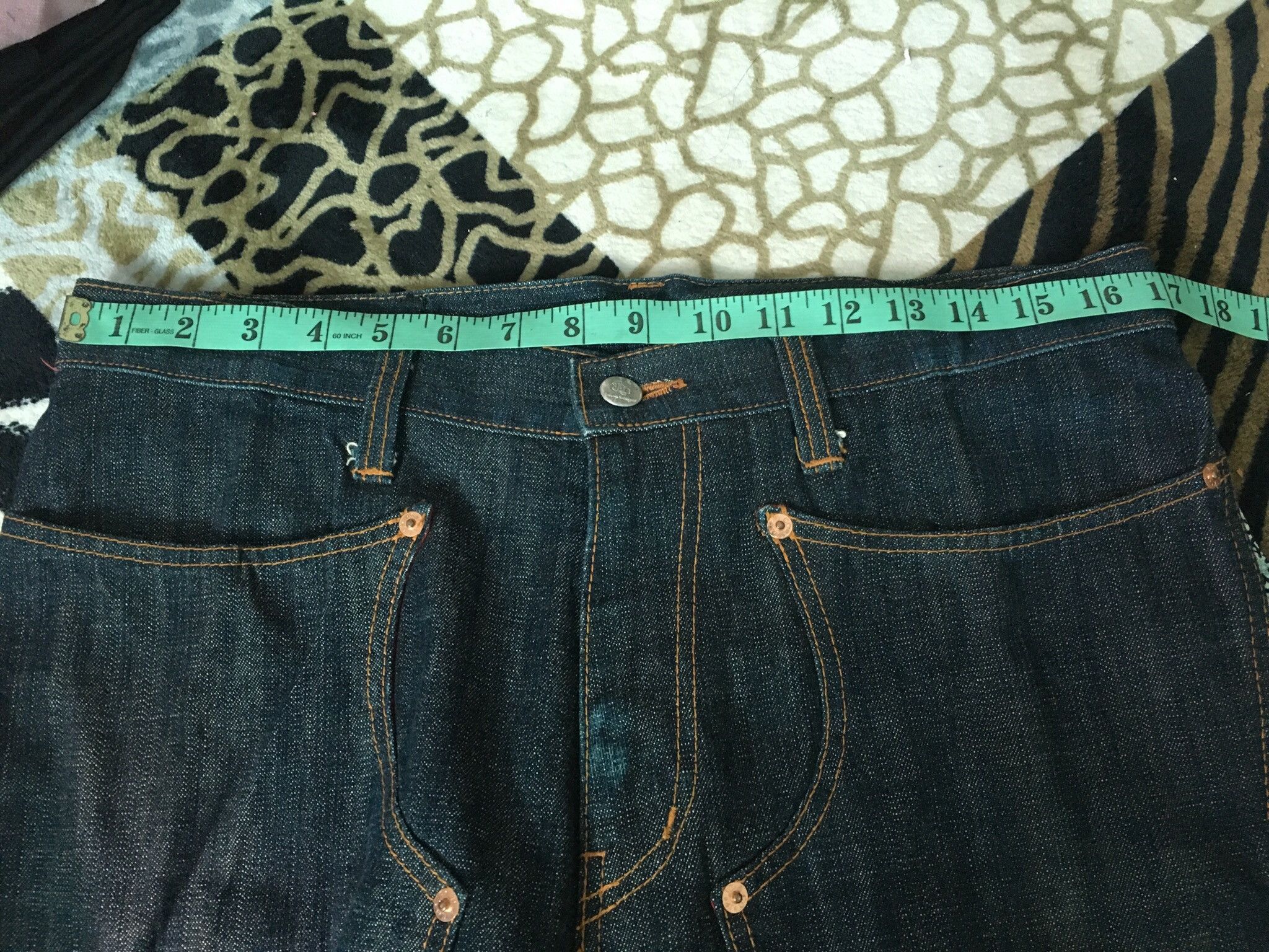 Indigo Juvenile Delinquent Denim Jeans Rare Design Japan Size US 34 / EU 50 - 11 Thumbnail