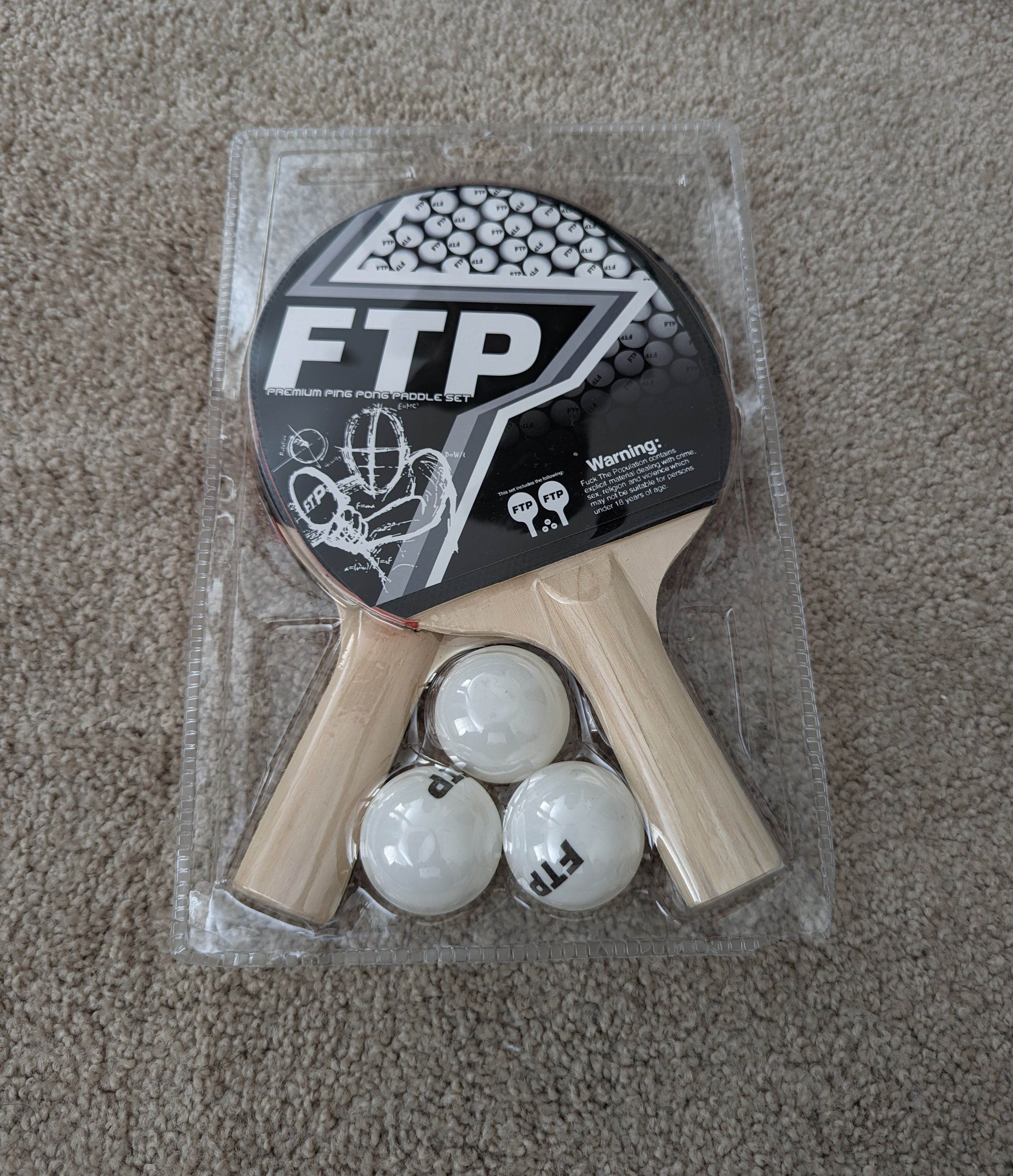 FTP store ping pong paddle set SOLD OUT not in