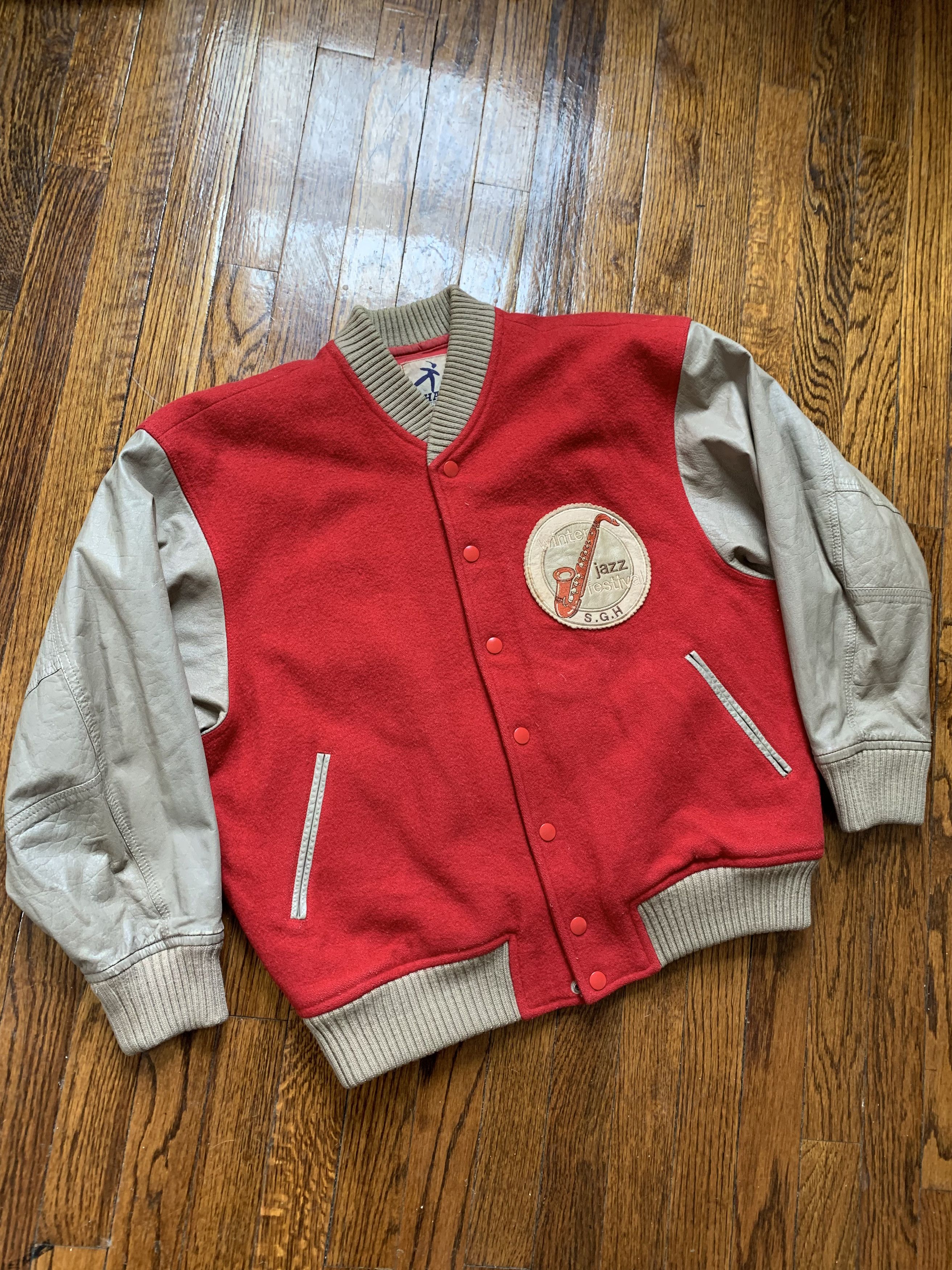 Issey Miyake 80s Hai Sporting Gear Letterman Jacket - Leather Jackets