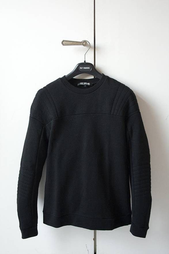 RAF SIMONS AW07-08 RIBBED BIKER SWEATER