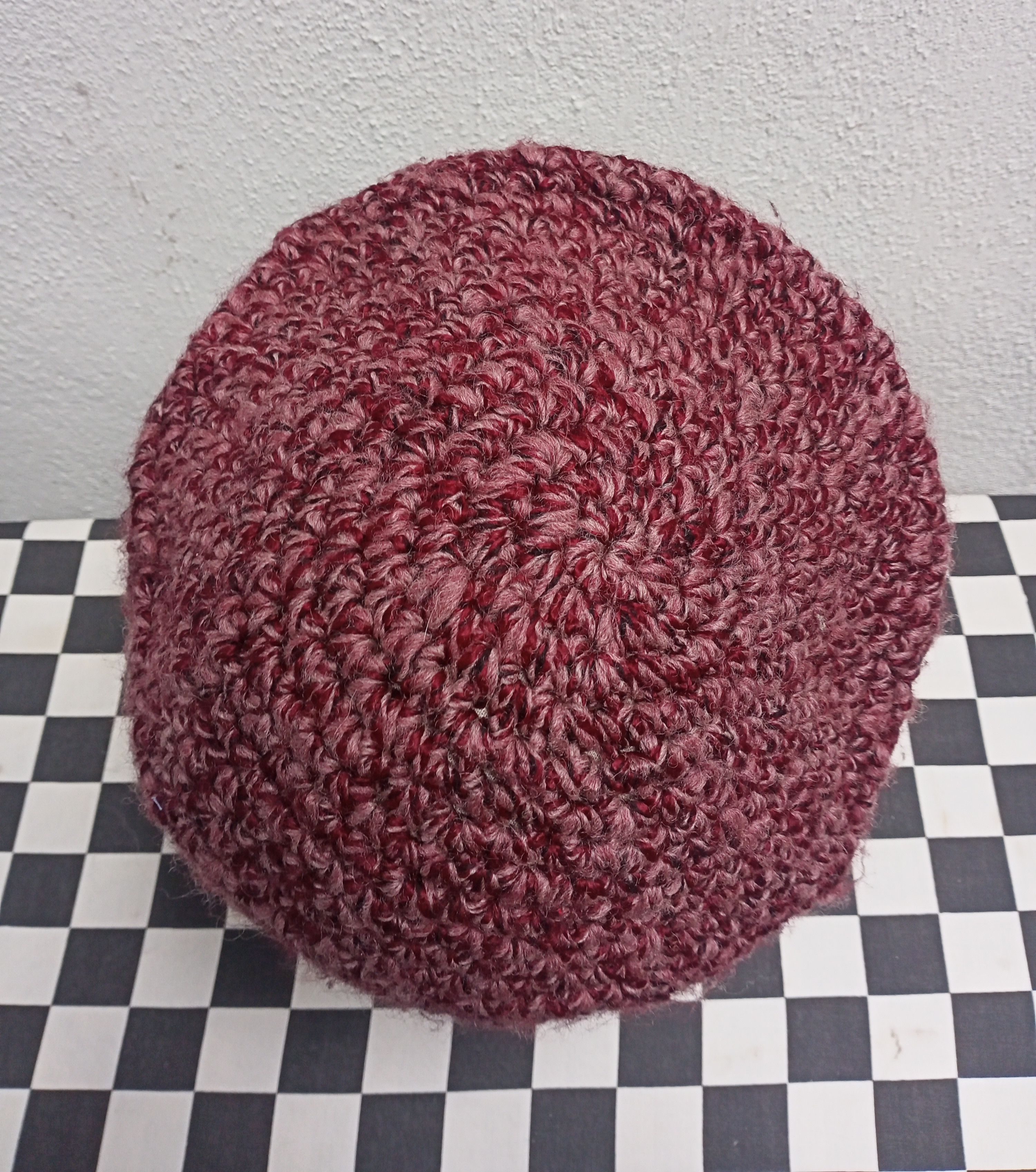 Vintage Vintage Knit Wool Beret Hat Crochet Size ONE SIZE - 5 Thumbnail
