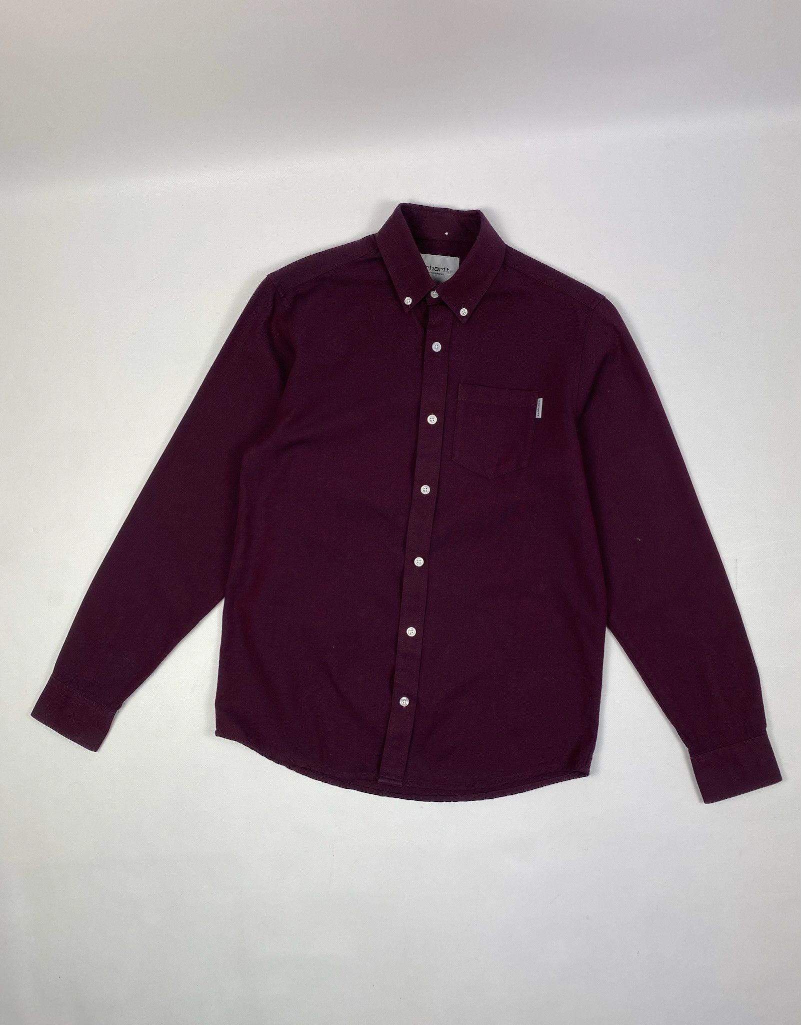 Carhartt Carhartt WIP L/S Dalton Shirt size Xs burgundy Grailed
