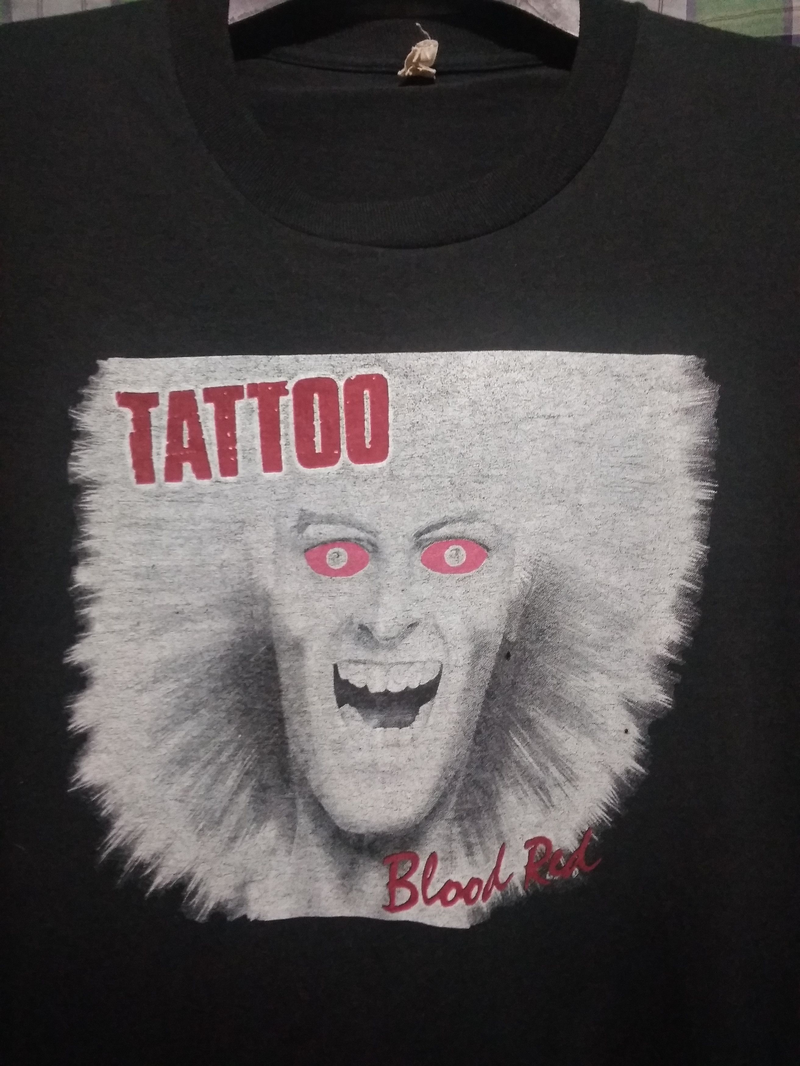 Band Tees Vintage 80s TATTOO American Thrash Metal screen stars Size US L / EU 52-54 / 3 - 4 Thumbnail