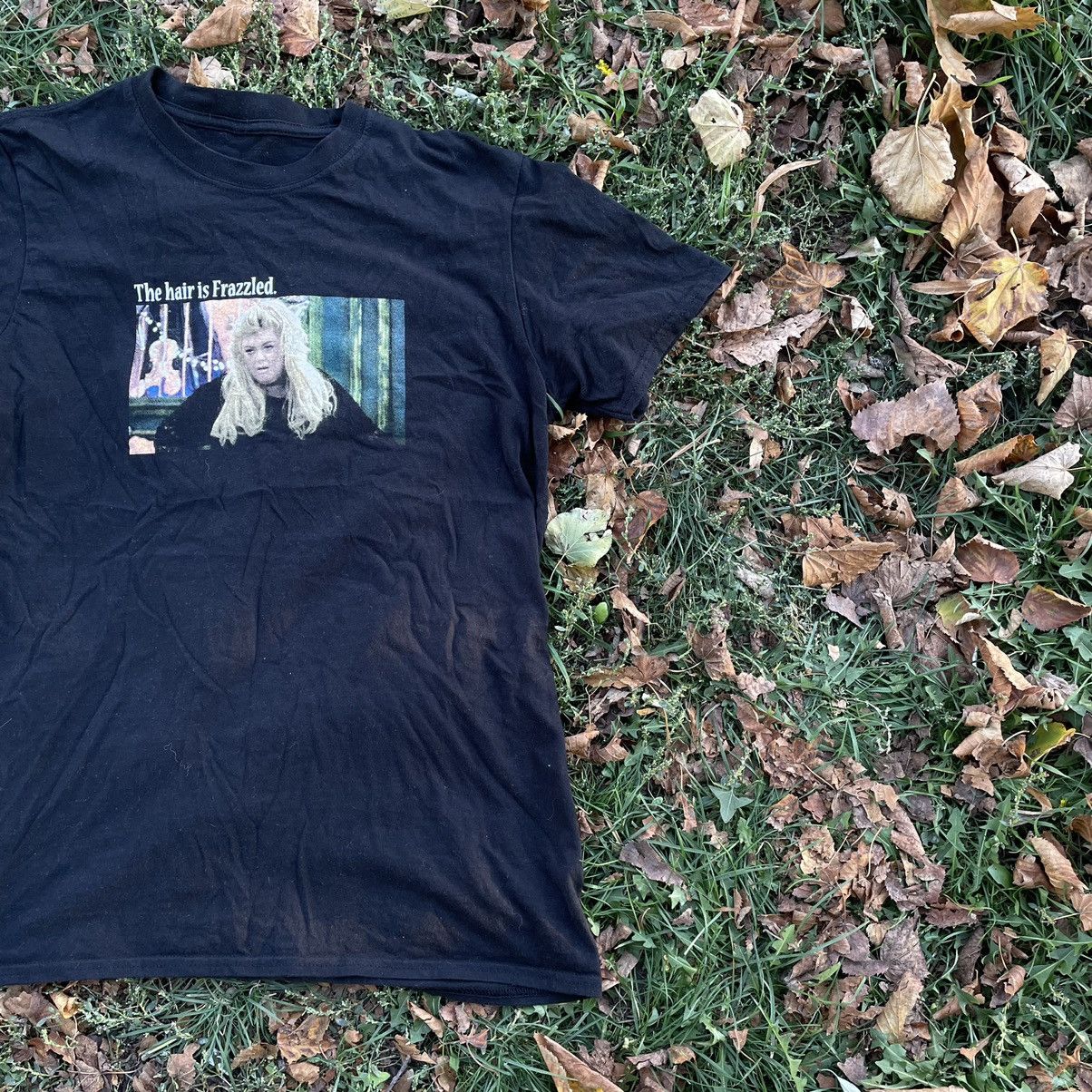 Vintage Vintage 90s Graphic Tee Thrashed Grunge Punk Streetwear Blac Size US L / EU 52-54 / 3 - 3 Thumbnail
